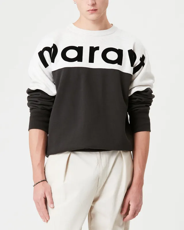 Isabel Marant Howley SW0031HA sweat noir délavé coton