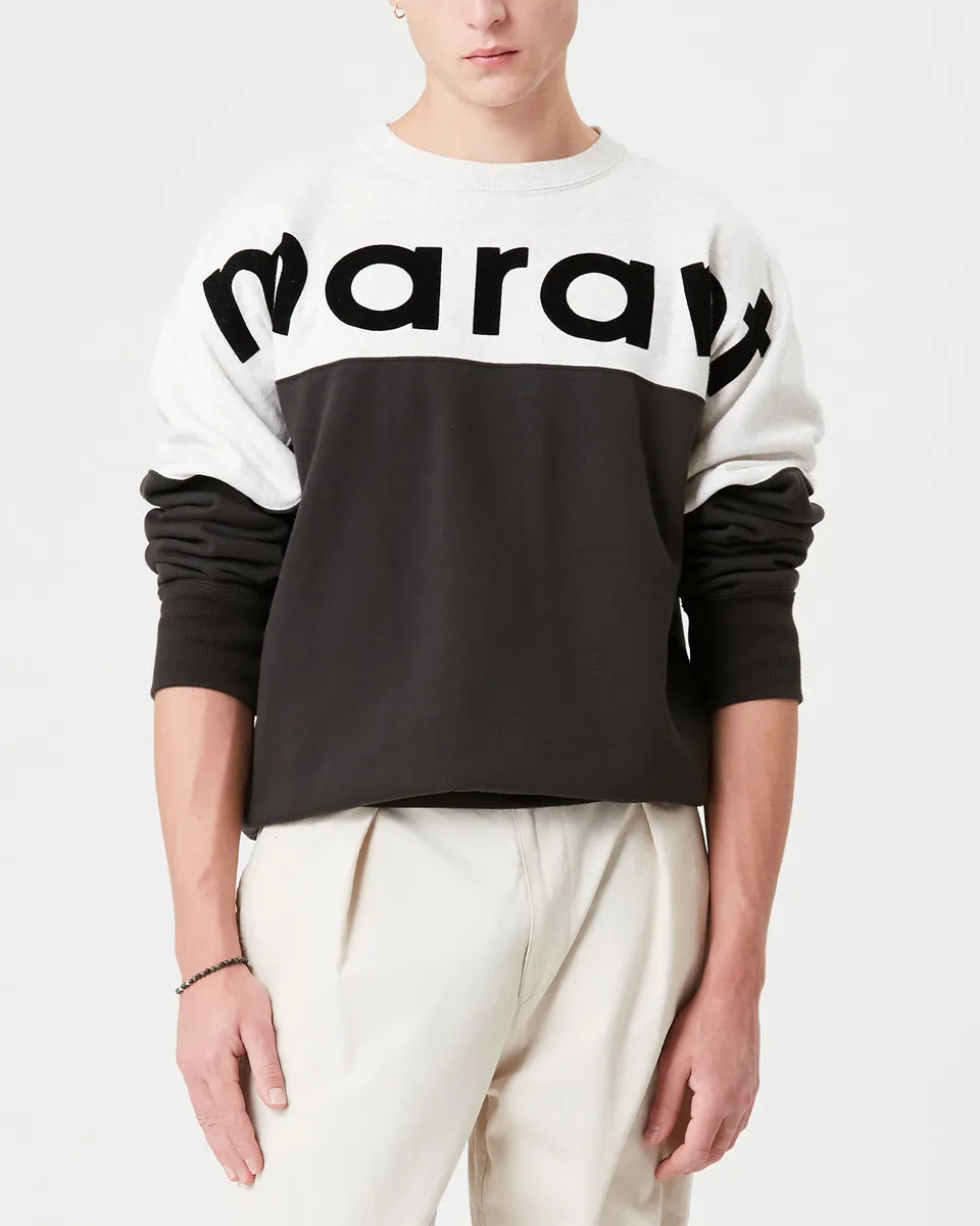 Isabel Marant Howley SW0031HA sweat noir délavé coton