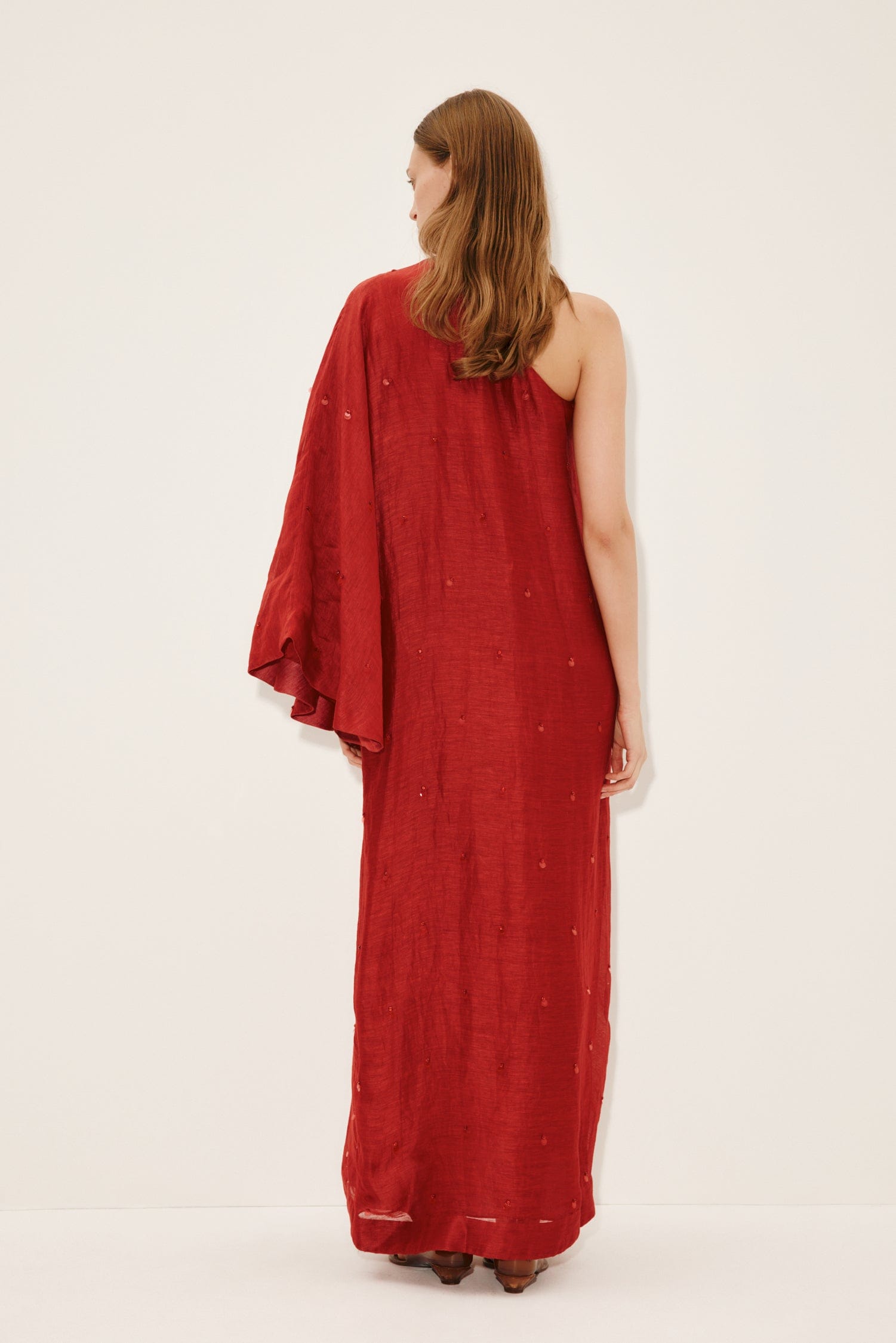 Alemäis Scarlet Embellished robe longue rouge taille 4