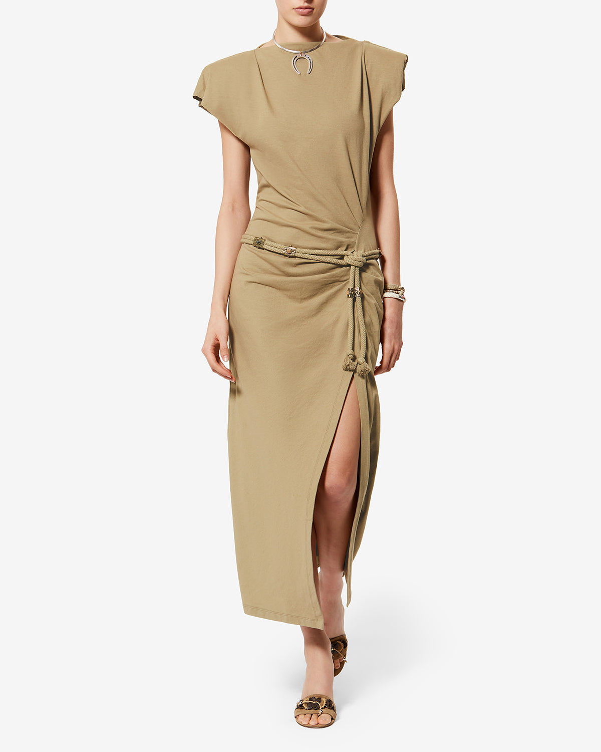 Isabel Marant Robes Nadela robe bronze clair jersey