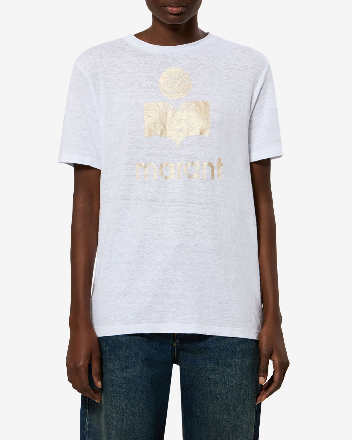 Isabel Marant Zewel TS0001FB t-shirt blanc-doré
