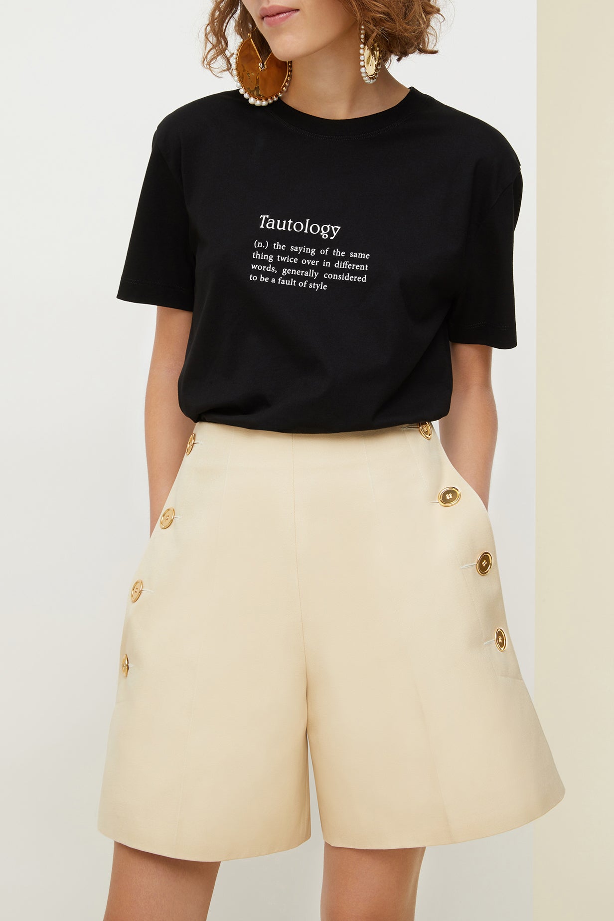 Patou JE002 t-shirt coton bio noir tautology