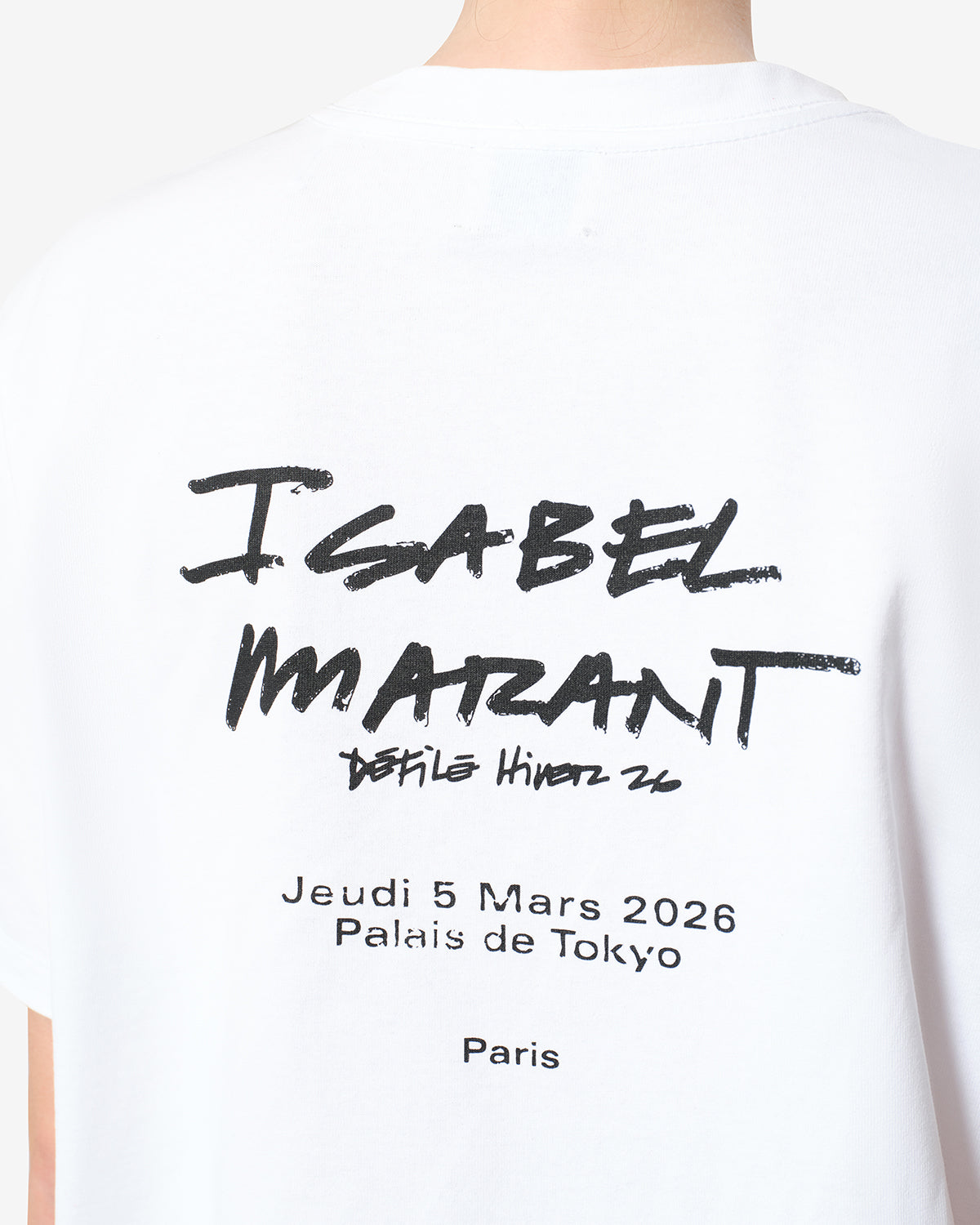 Isabel Marant Zewel T-shirt Blanc Coton Logo Dos