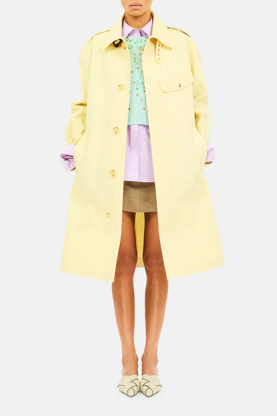 Ulla Johnson Sloane trench coton Honeysuckle Mackintosh