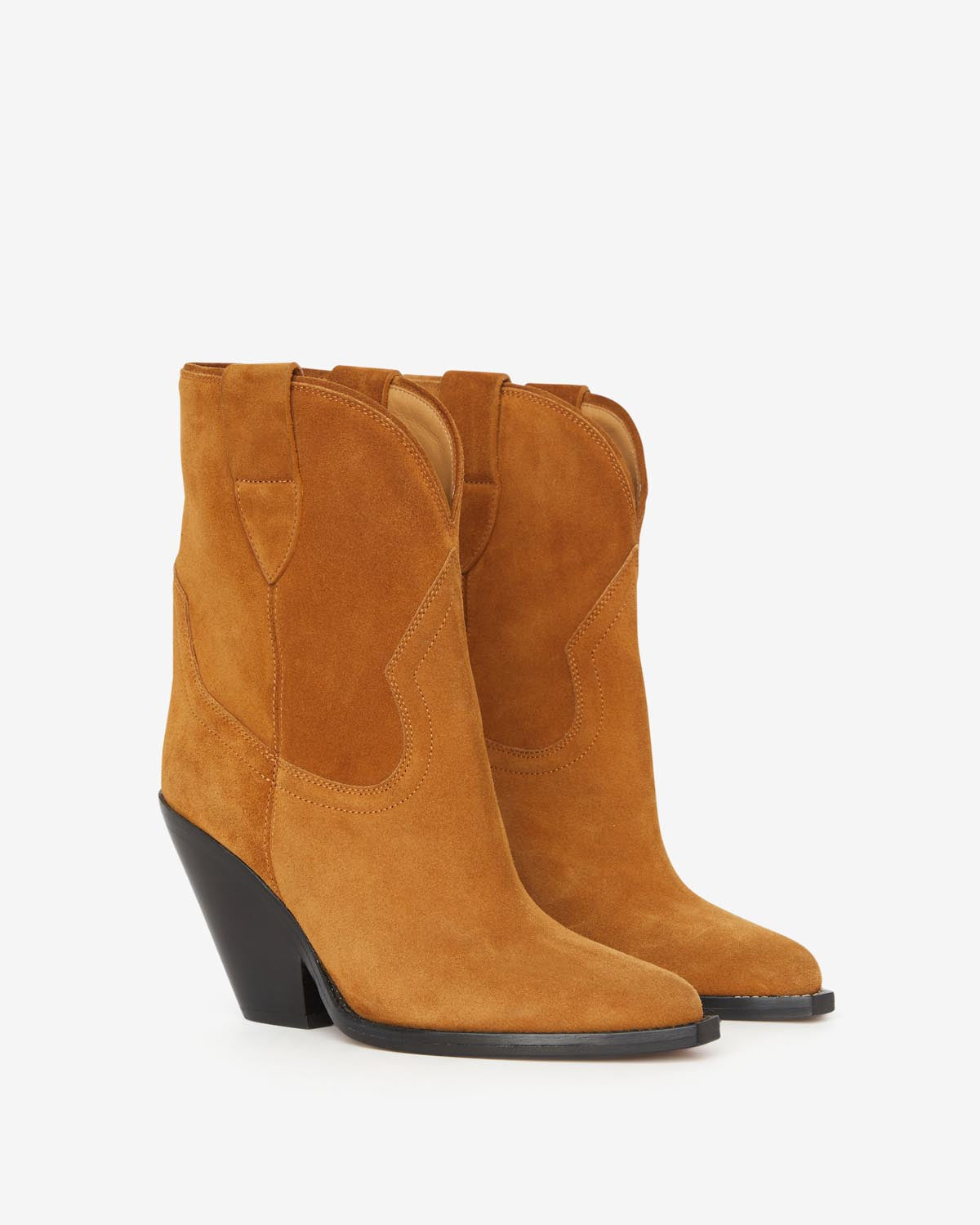 Isabel Marant Leyane Bottes Santiag Cognac Talon 9 cm