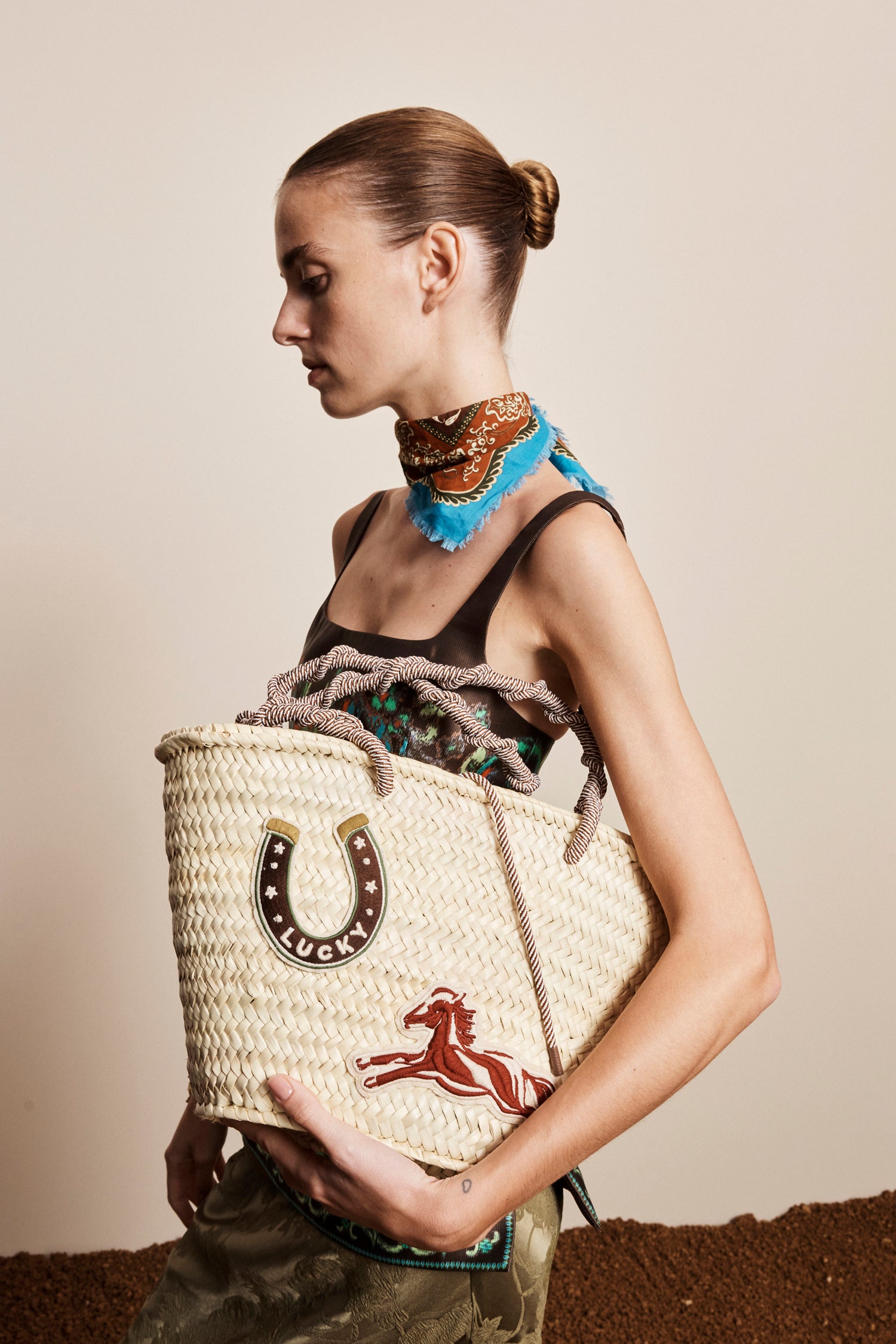 Alemais Accessories Ace Midi Macrame panier OS