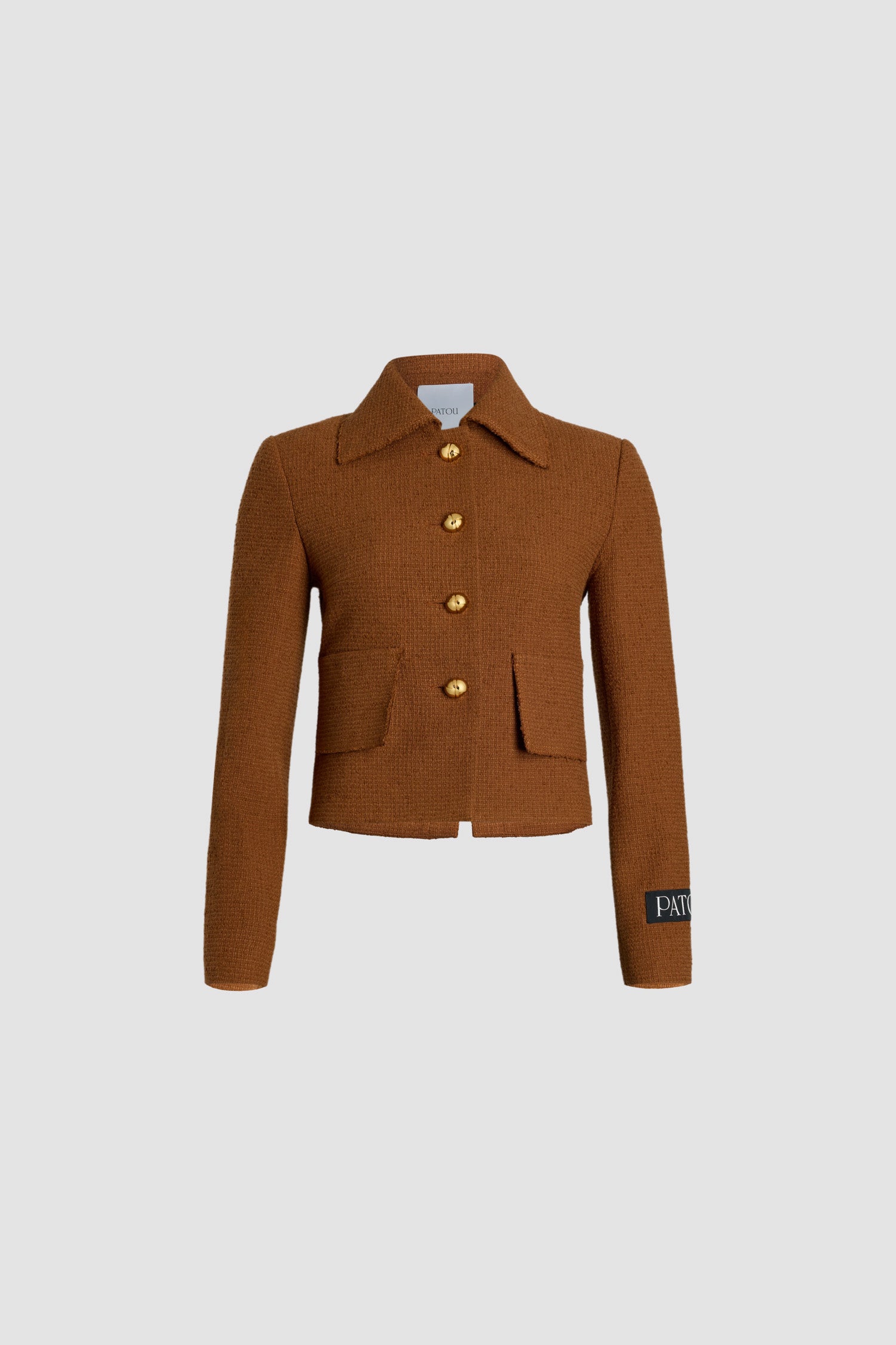 Patou Jackets veste courte JA043 tweed marron 34-44