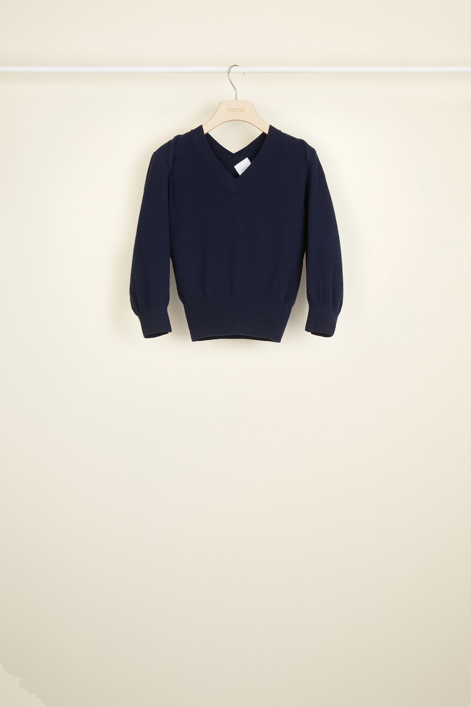 Patou P20KN016 pull laine marine col twist