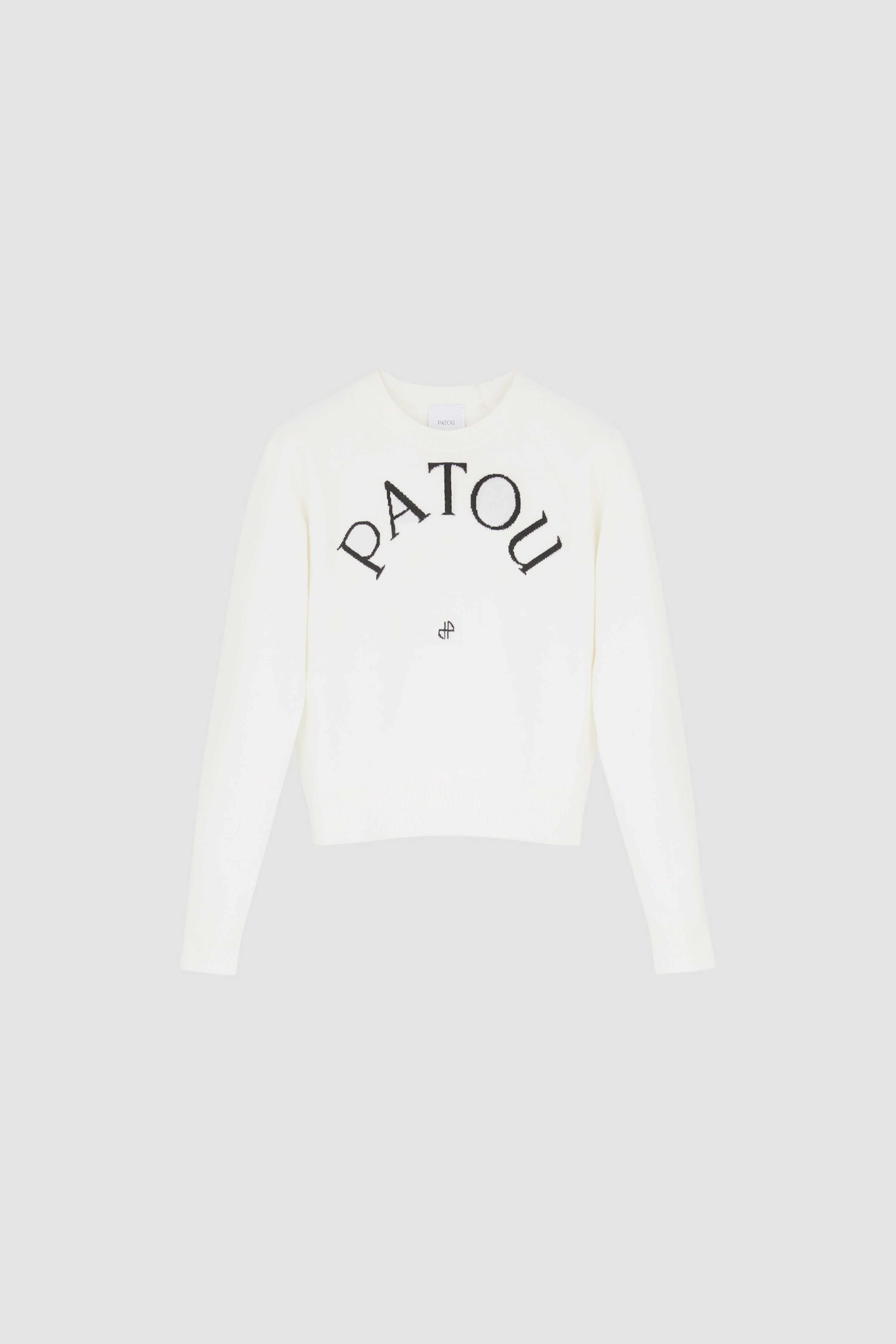 Patou H25KN1108080001W pull blanc laine merinos