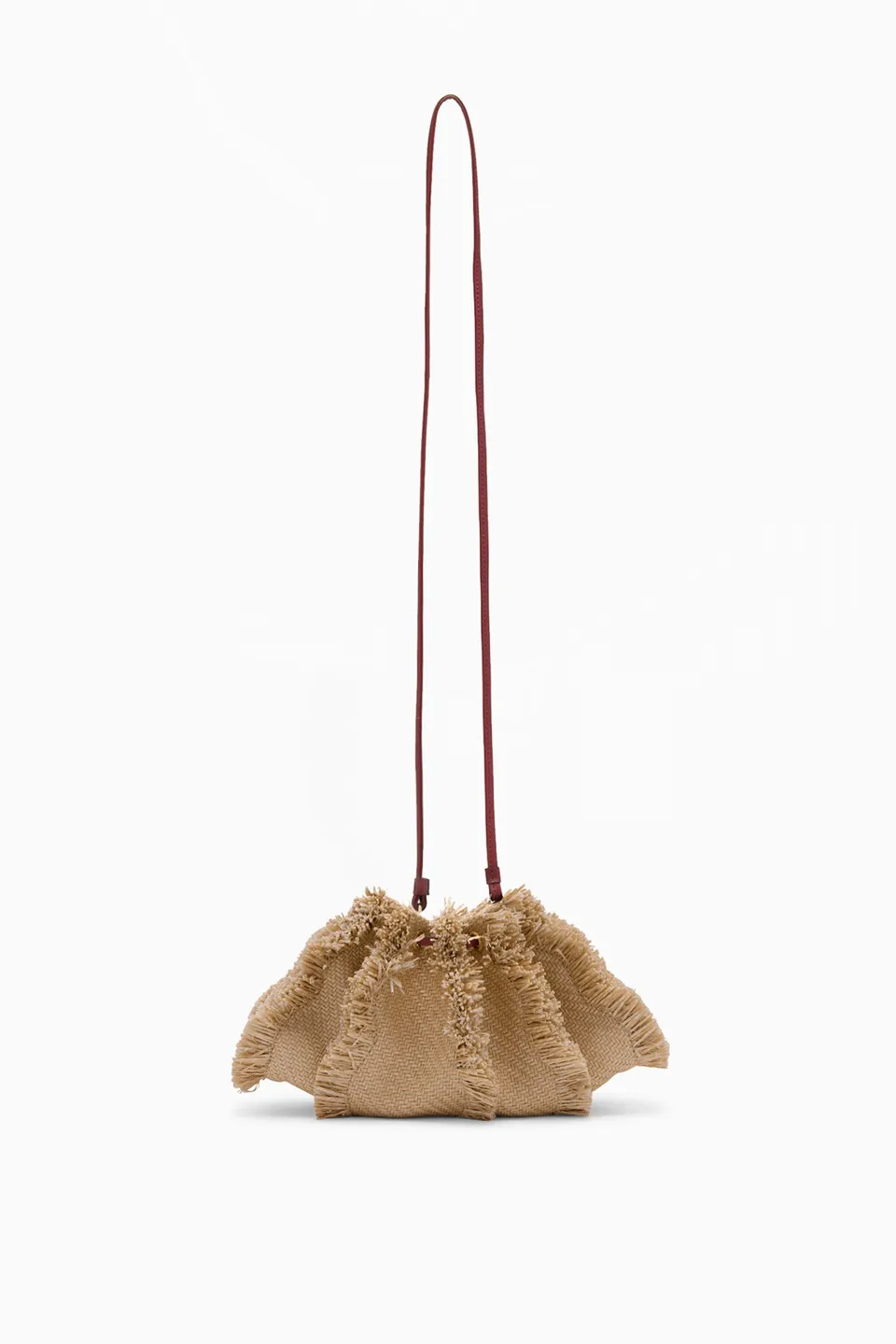Ulla Johnson Adria sac bandoulière Natural raphia à franges