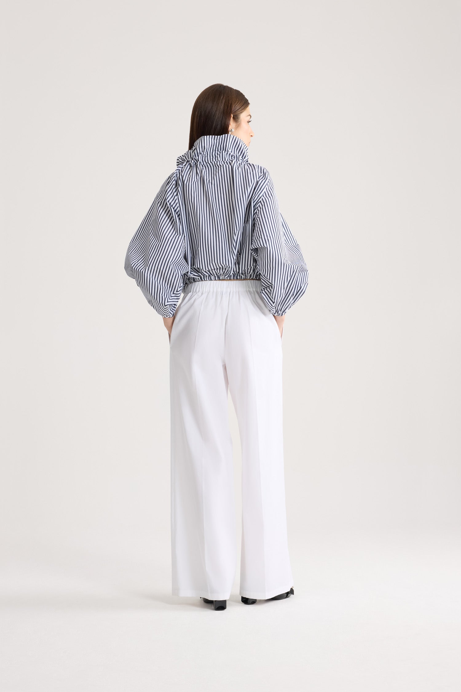 Patou TR063 pantalon coton bio blanc large