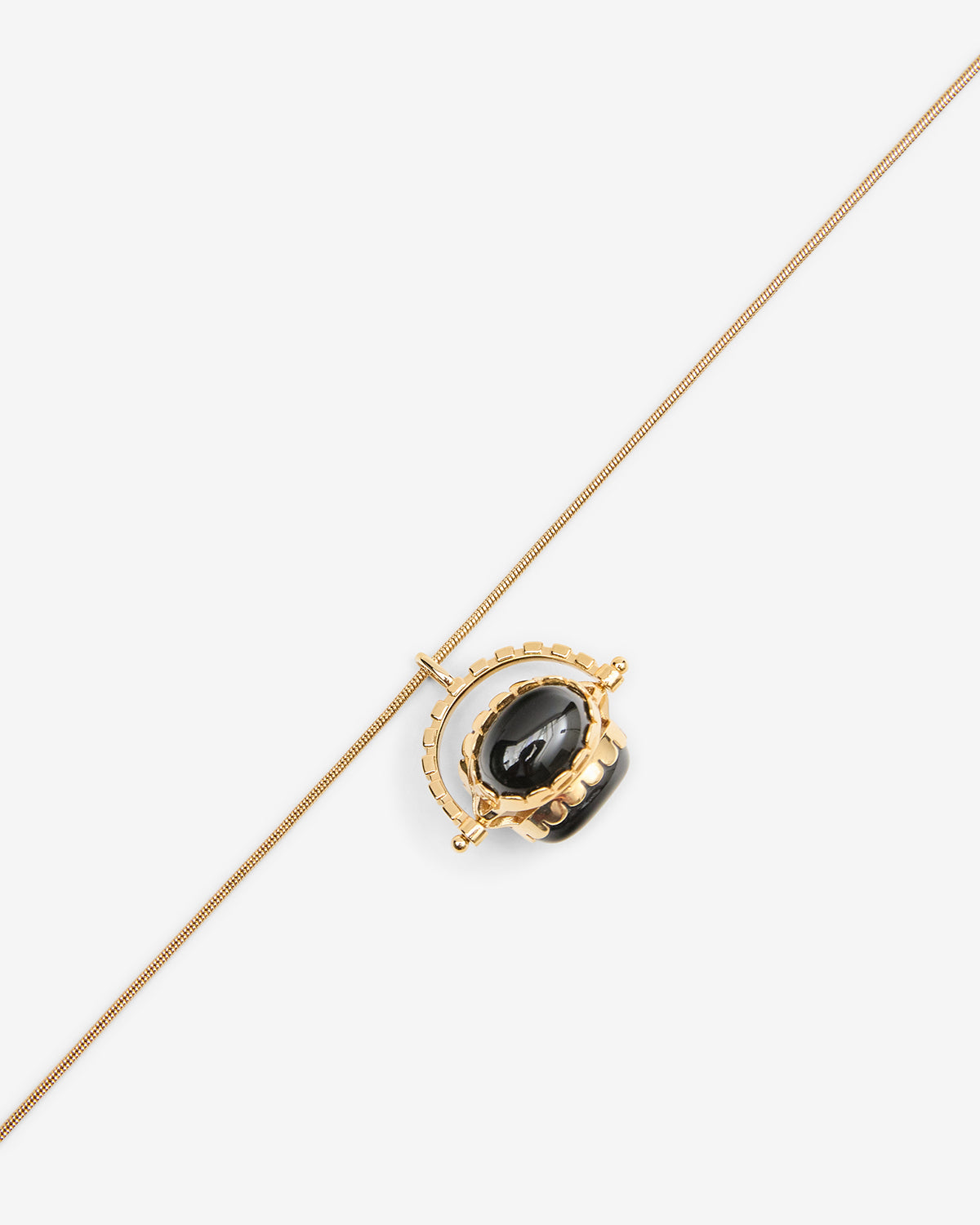 Isabel Marant Hanae Collier pendentif noir doré