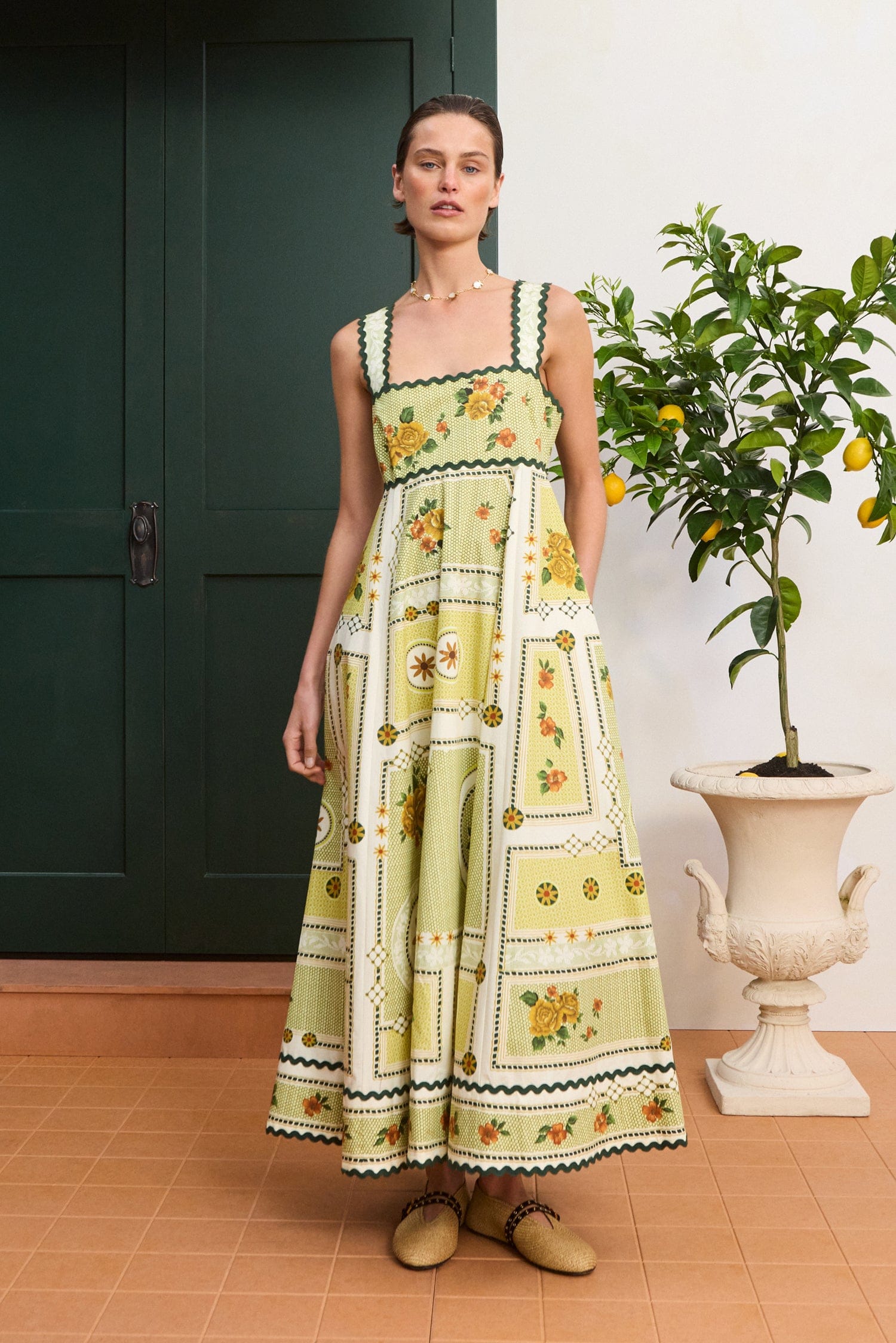Alemaïs Dixie robe midi coton floral
