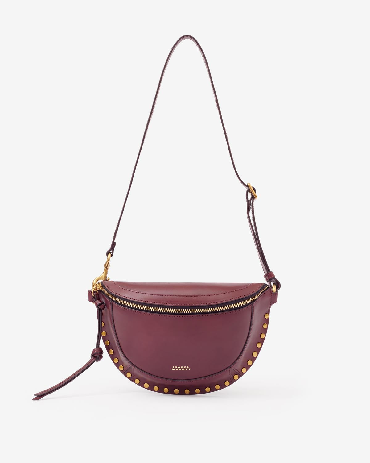 Isabel Marant Skano BJ0001 sac banane bordeaux cuir
