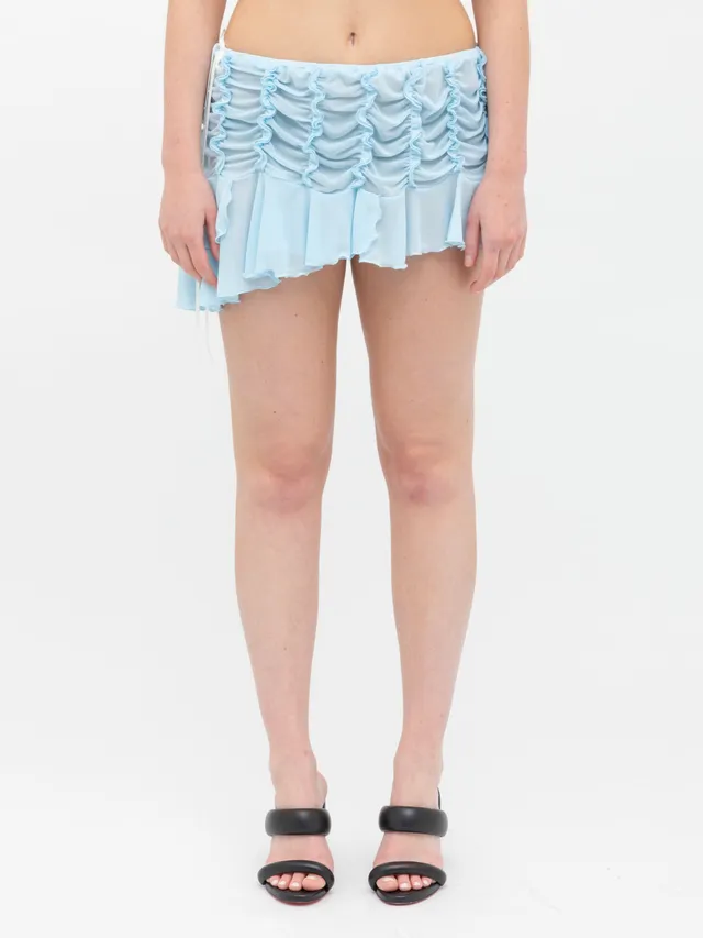 Ester Manas Micro Ruched Jupe bleue 34/44 froncée