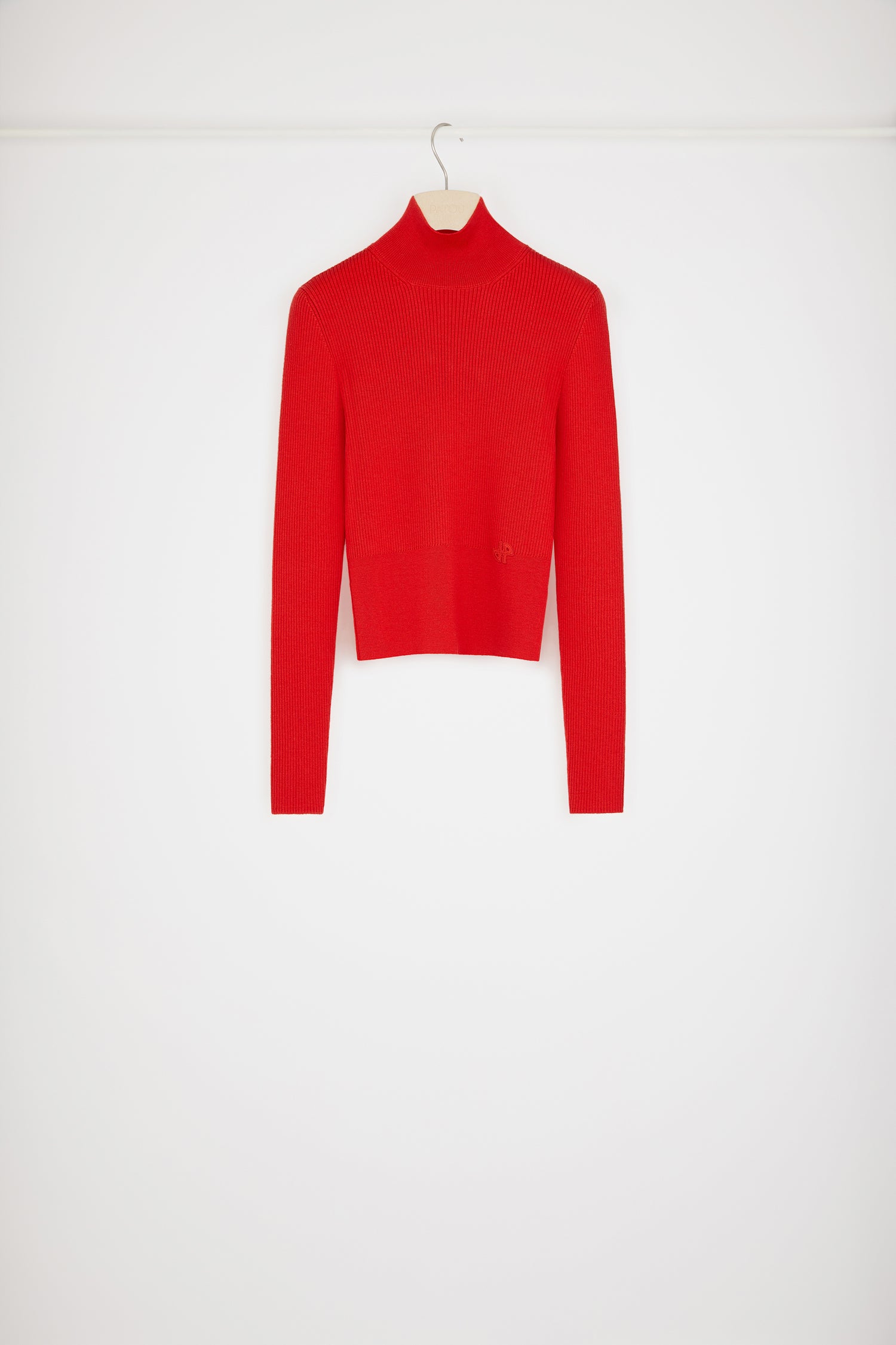 Patou KN058 H23KN0588040306R pull col montant laine rouge XS-XL