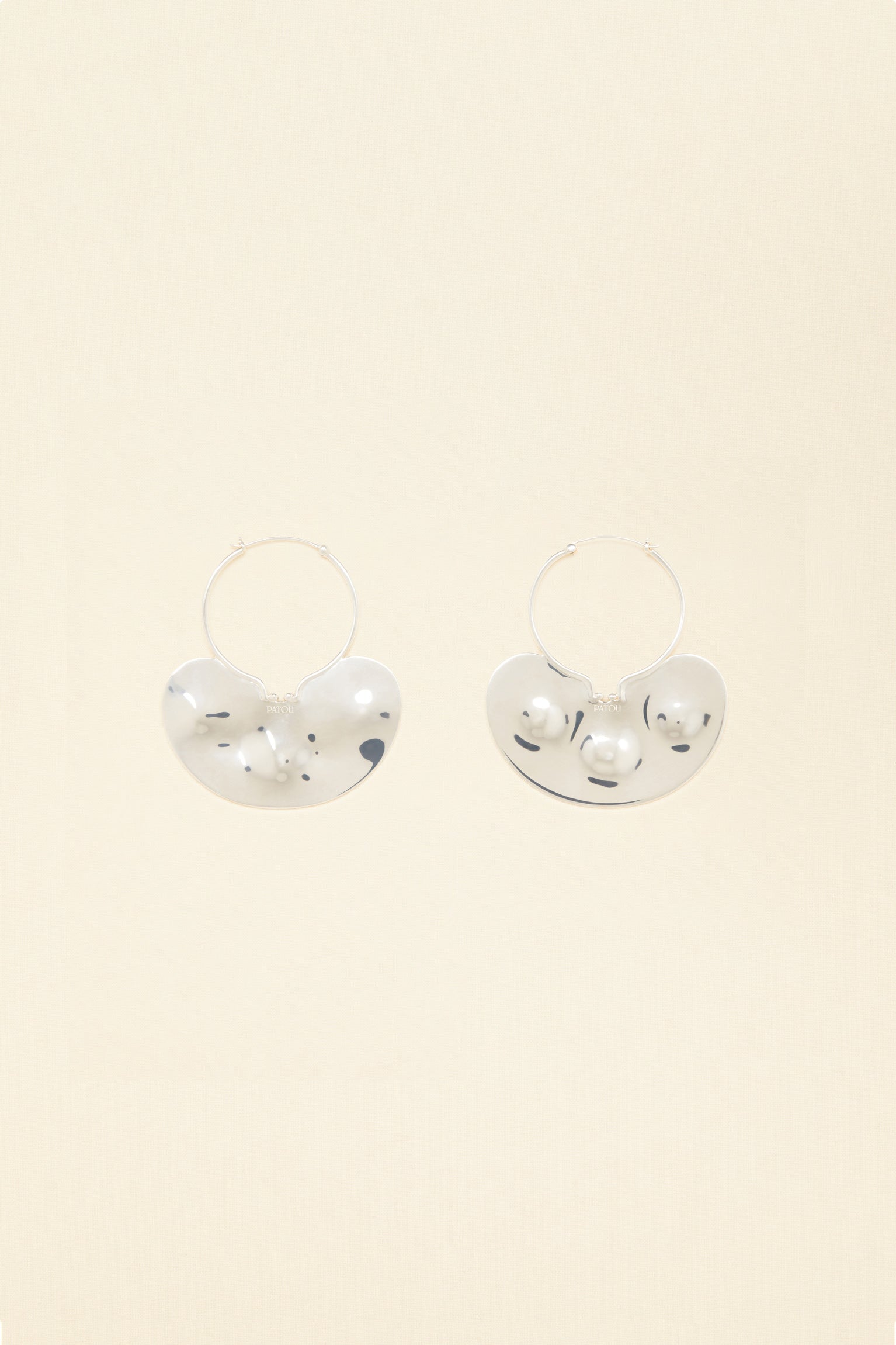 Patou Jewellery A20JW012 créoles argent martelées laiton