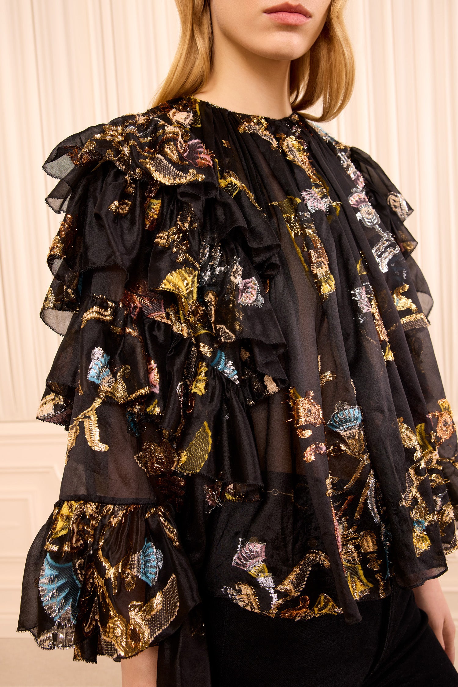 Ulla Johnson Elice chemisier soie noir Raven
