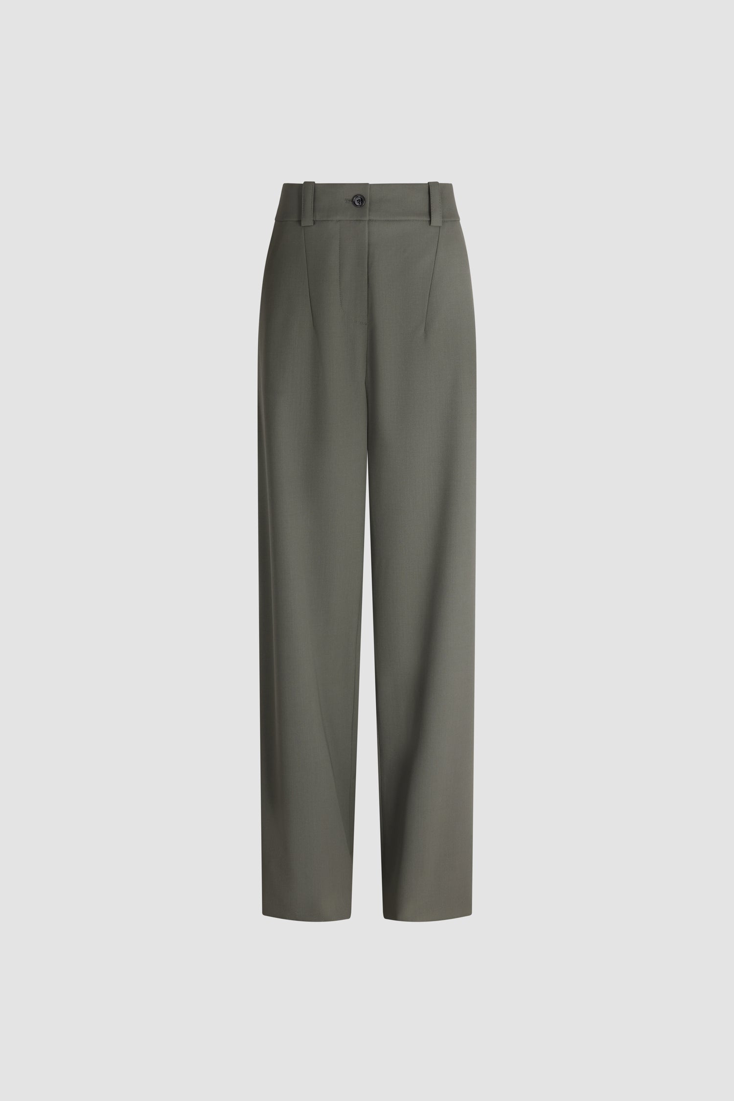 Patou H26TR071 pantalon boyfriend laine vert