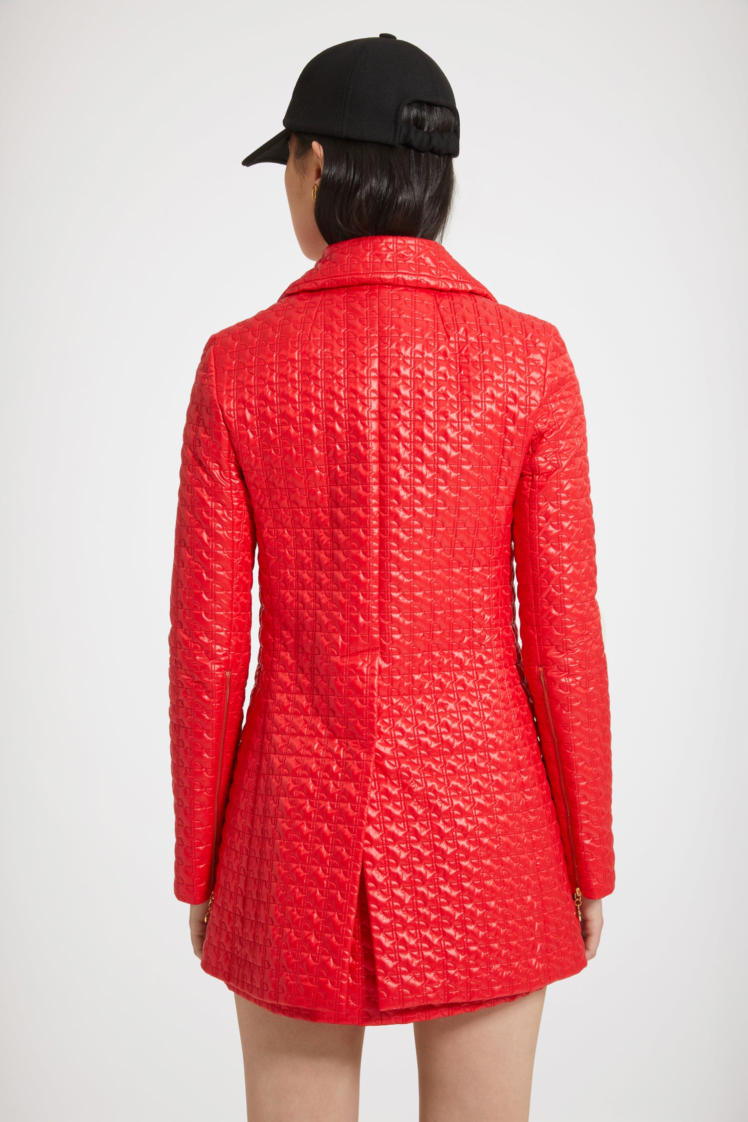 Patou H23JA0330123307R veste longue matelassée rouge