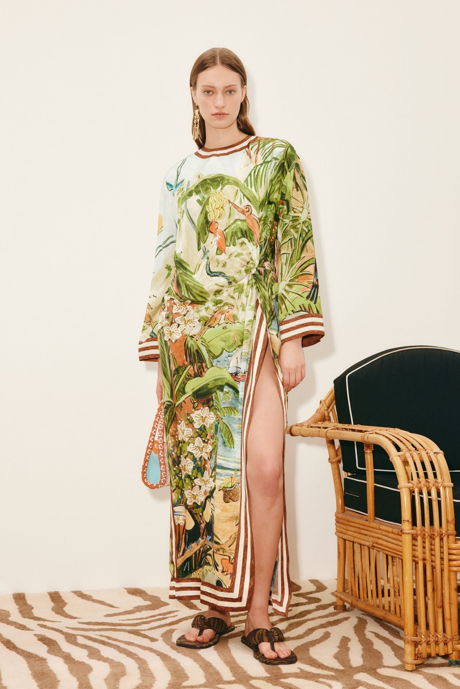 Alemäis Toucan Tango Silk Midi Dress robe soie 8