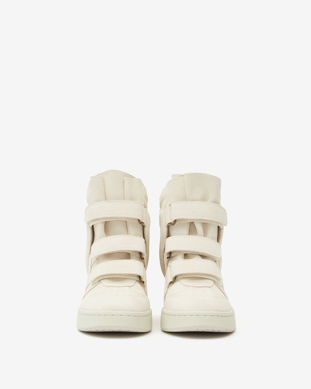 Isabel Marant IM3 baskets écru cuir compensées 5 cm