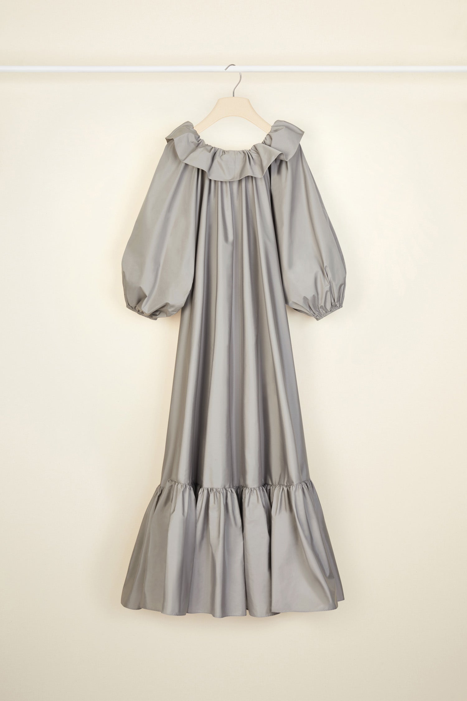 Patou DR059 robe maxi grise faille éco ceinture amovible