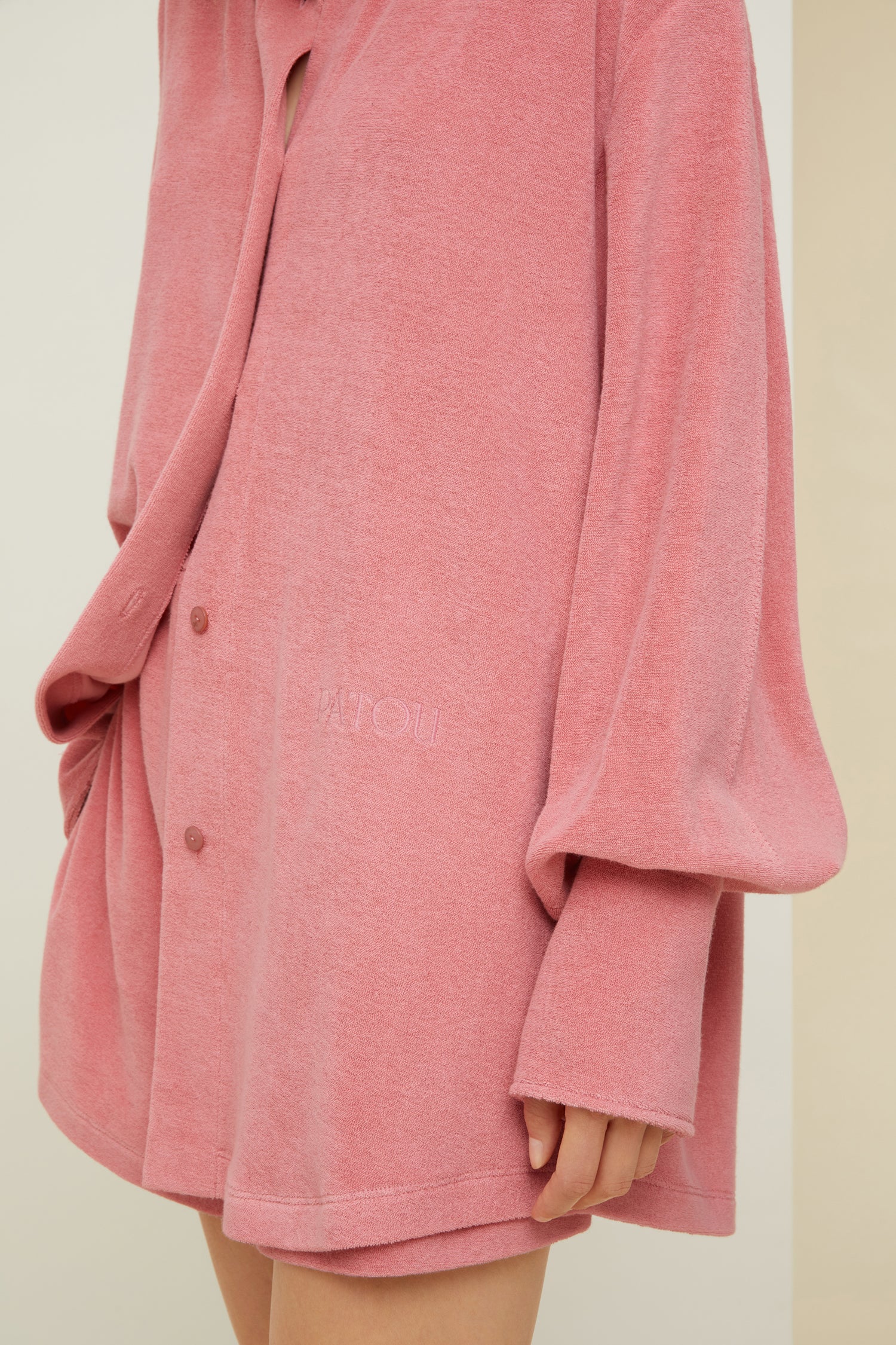 Patou JE039 chemise oversize rose antique coton bio