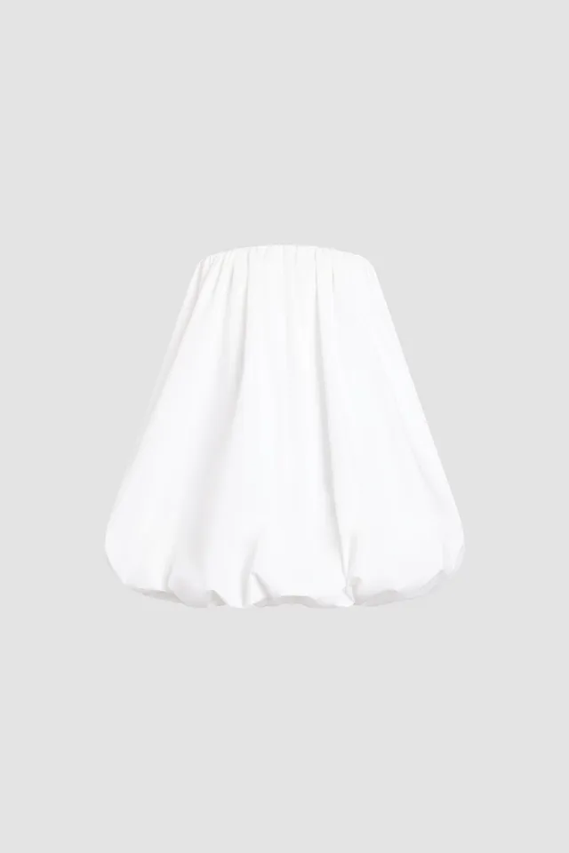 Patou E26DR246 robe bustier coton bio blanc