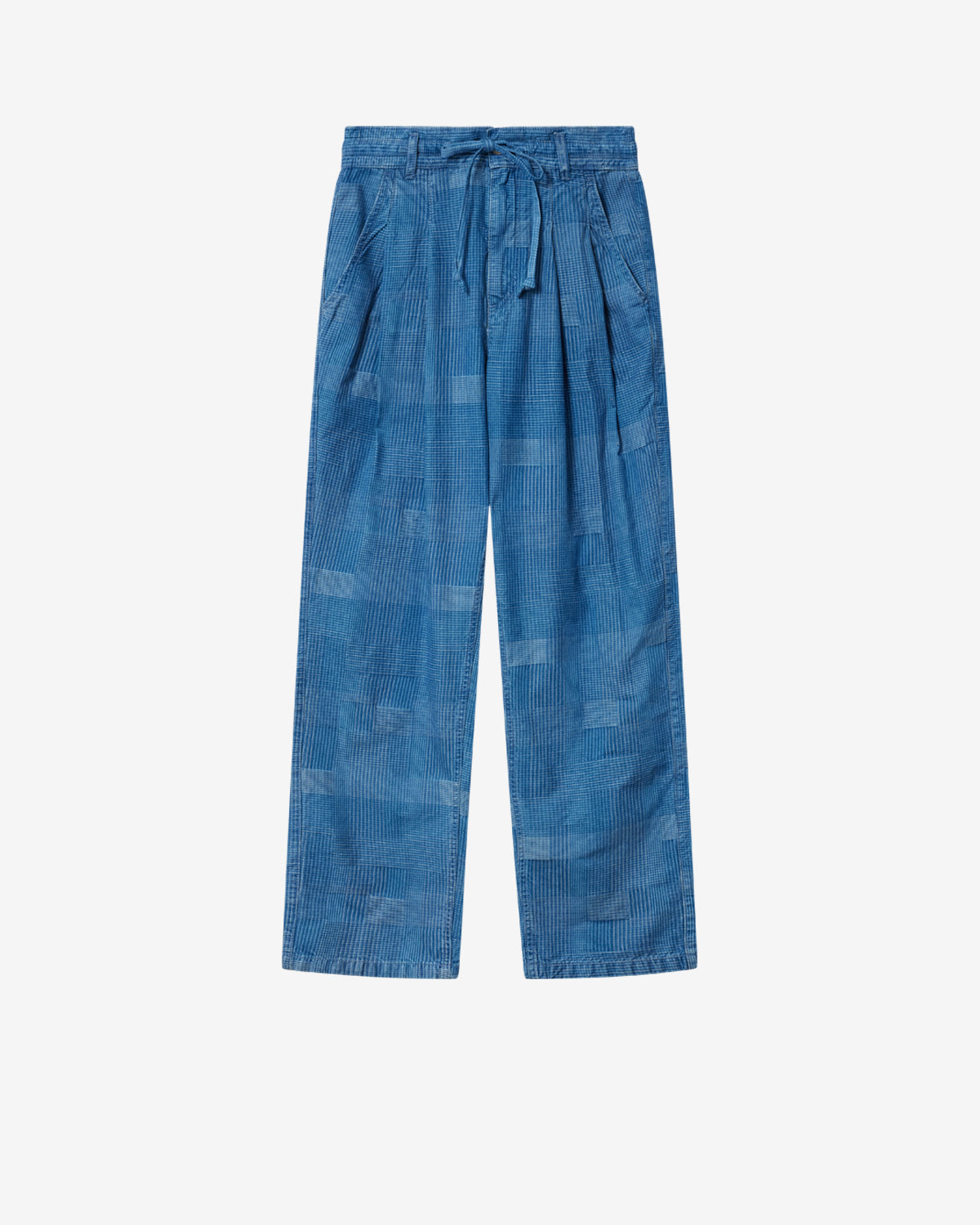 Isabel Marant Denzey pantalon bleu carreaux coton