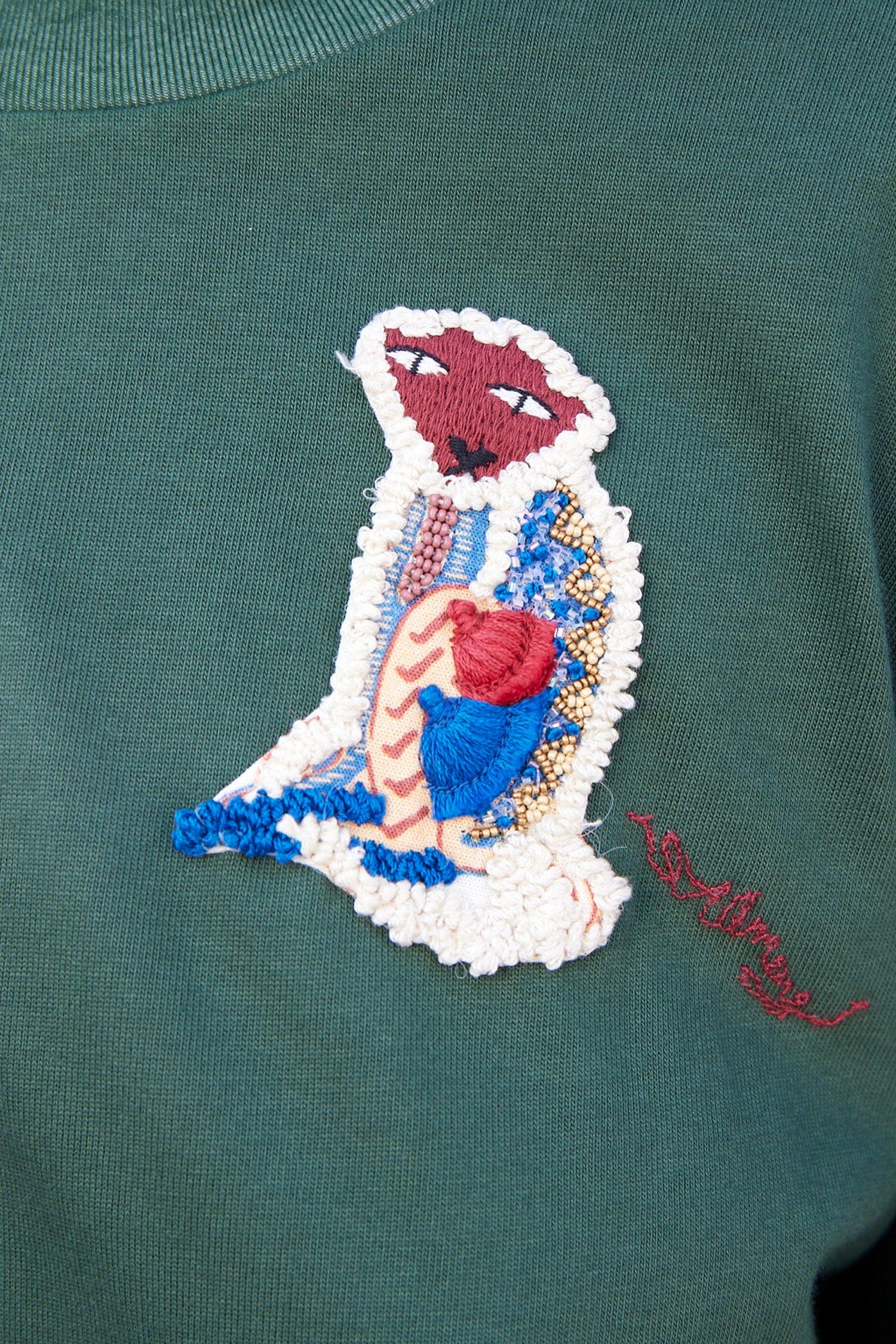 Alemäis Carmine tee manche longue coton bio brodé
