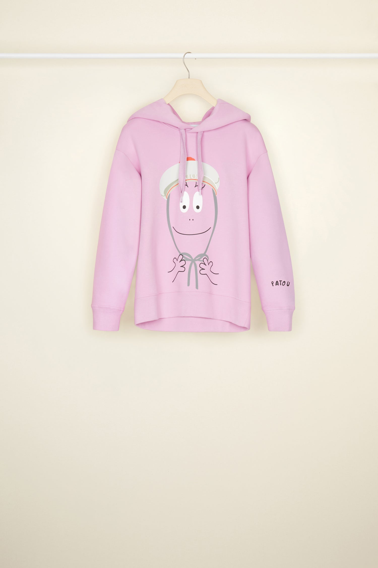 Patou Barbapapa JE048 sweat à capuche coton bio lilas