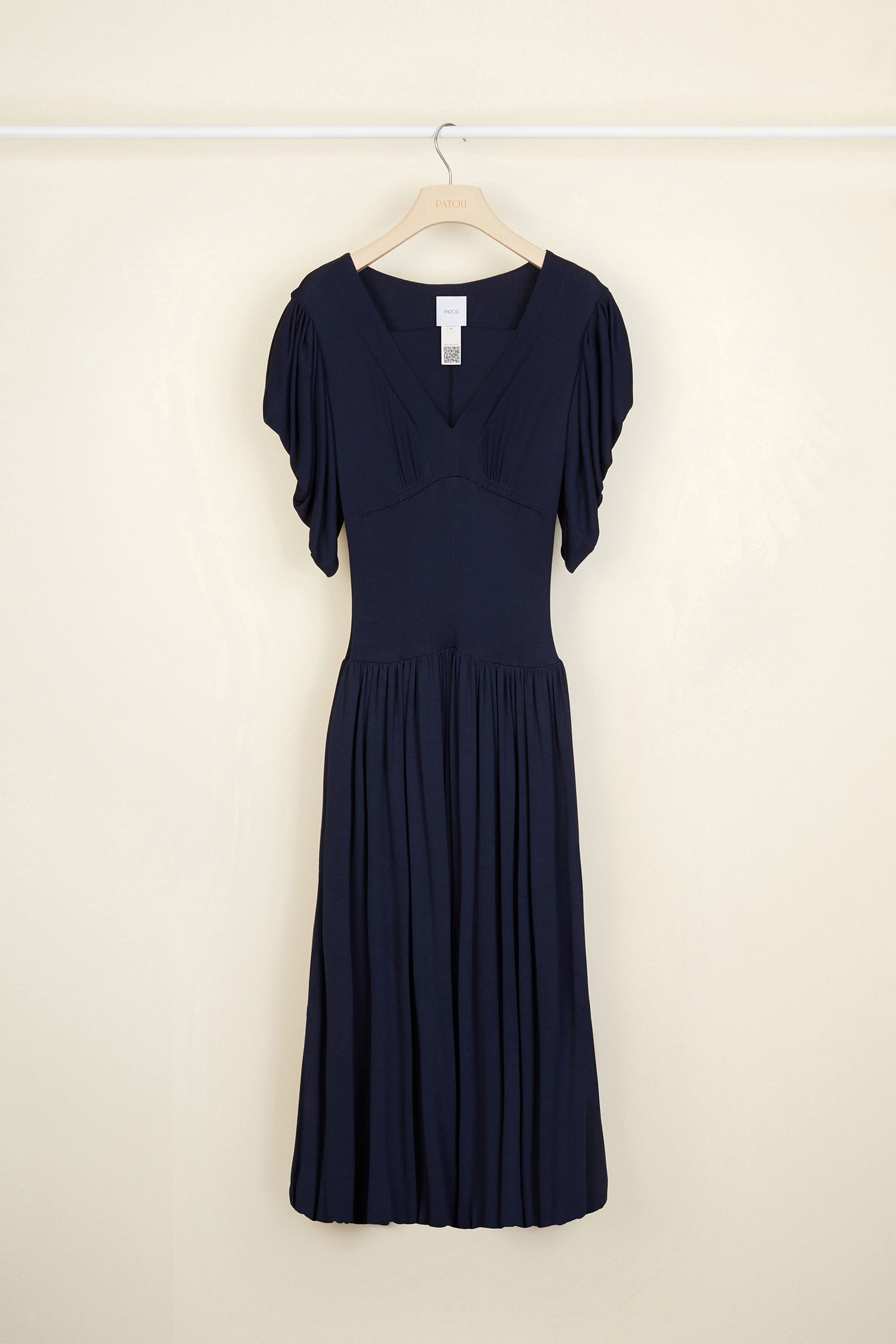 Patou DR032 robe midi bubble bleu saphir