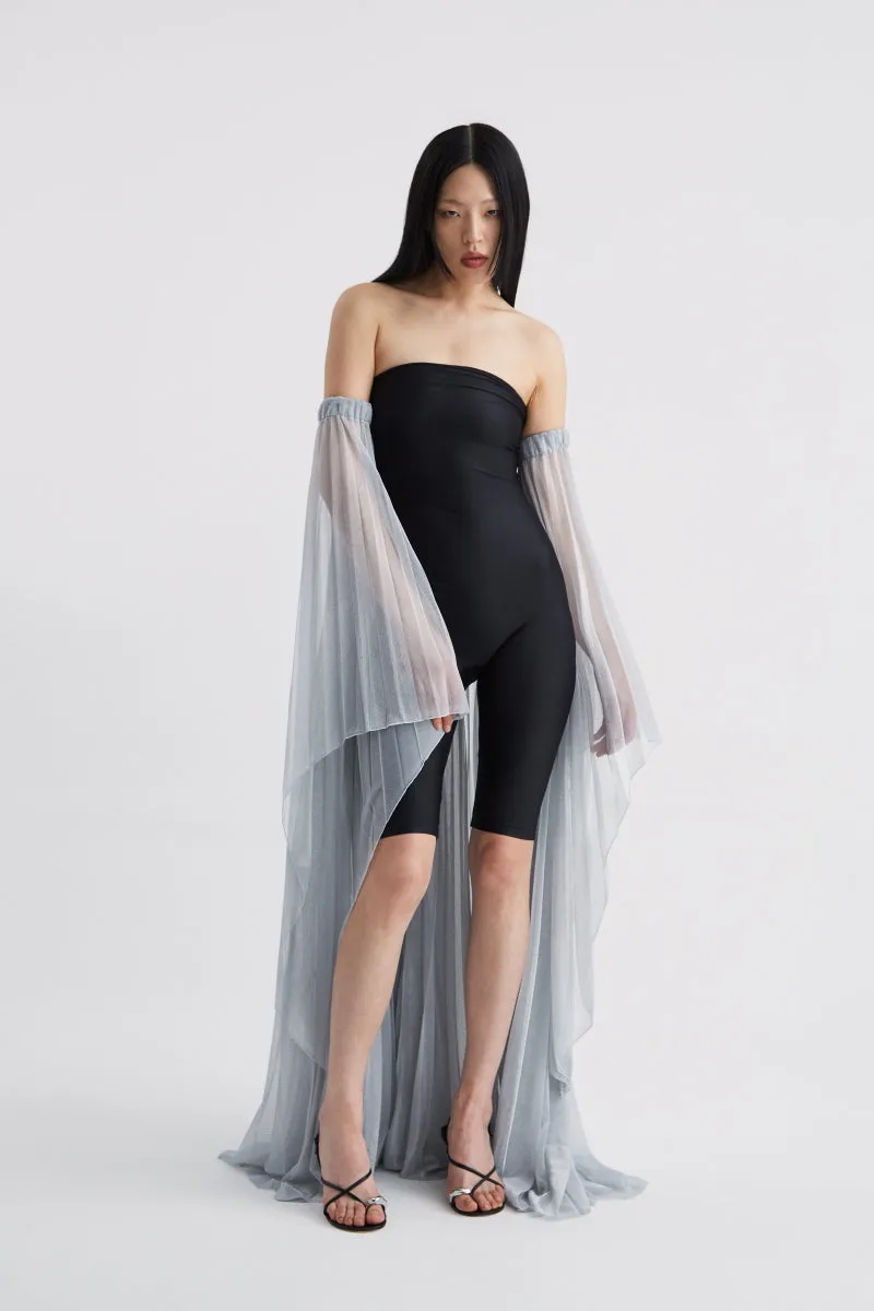 ATU Body Couture Attachment cape plissée argentée manches