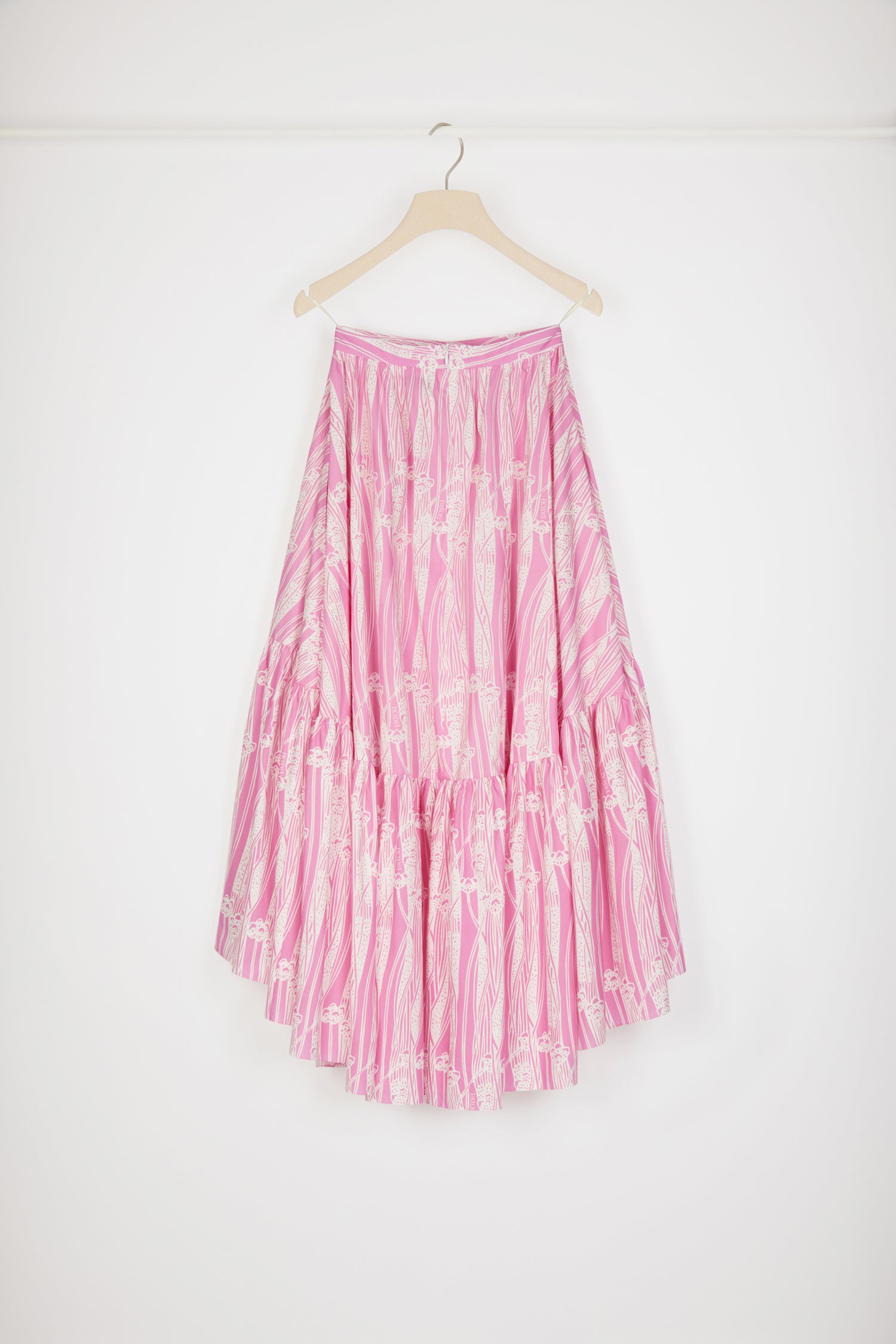 Patou P23SK03801195054 jupe maxi coton bio rose Art Deco Pink