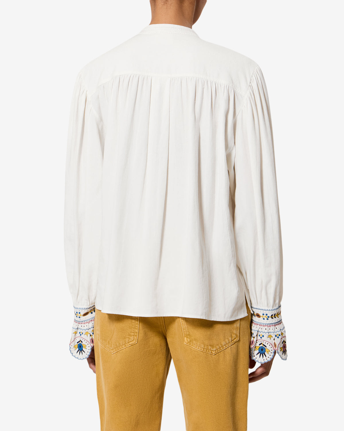 Isabel Marant Monique blouse écru lin broderie