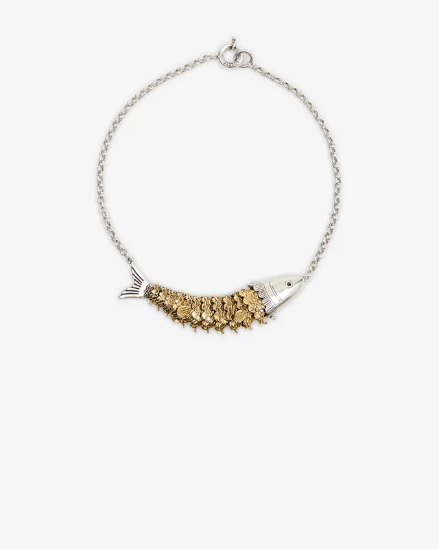 Isabel Marant River RC0051FA-B4B09B collier argenté-doré