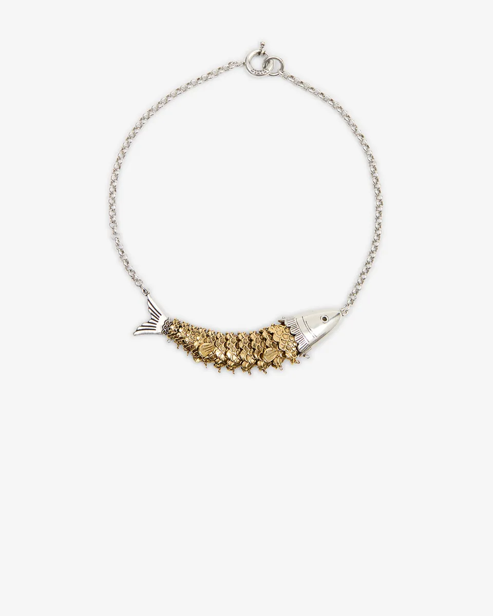 Isabel Marant River RC0051FA-B4B09B collier argenté-doré
