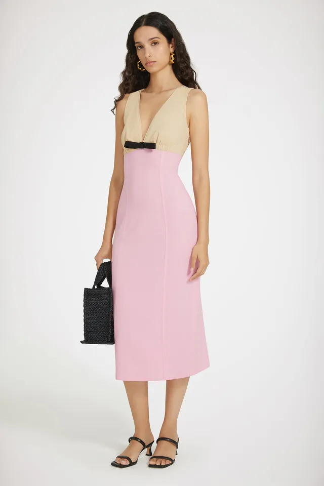 Patou P24DR1410167455P robe midi rose