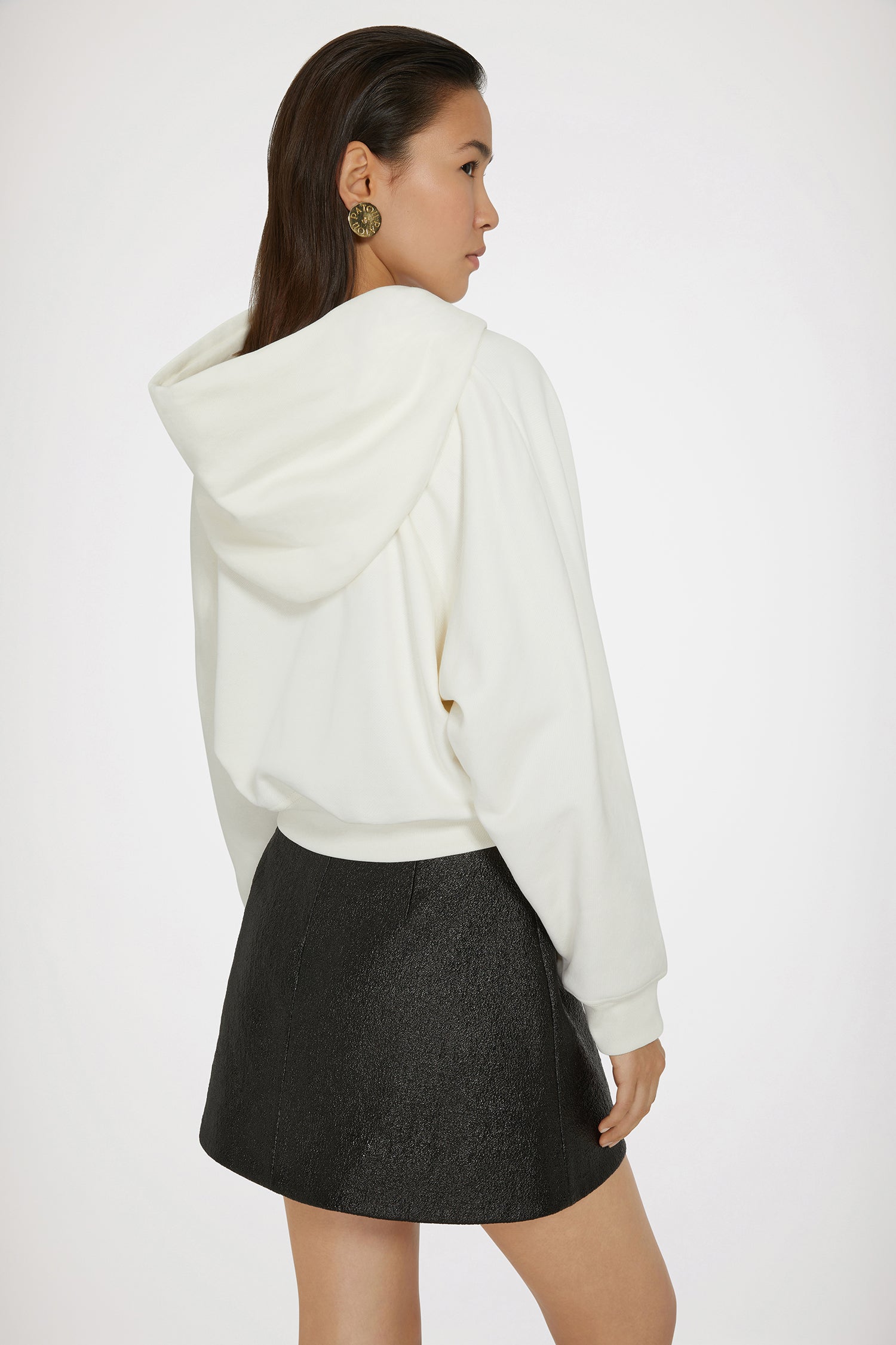 Patou JE069 hoodie sweat coton bio capuche naturel