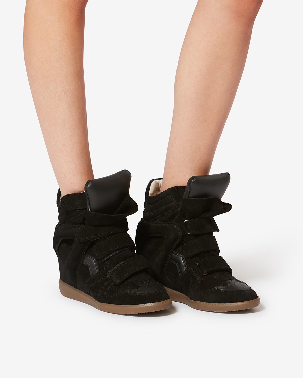 Isabel Marant Bekett Baskets compensées noir suède