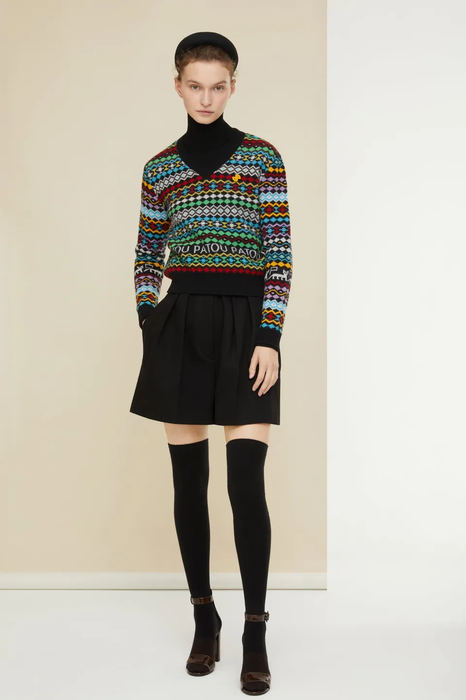 Patou A21KN06180415500 pull multicolore cachemire