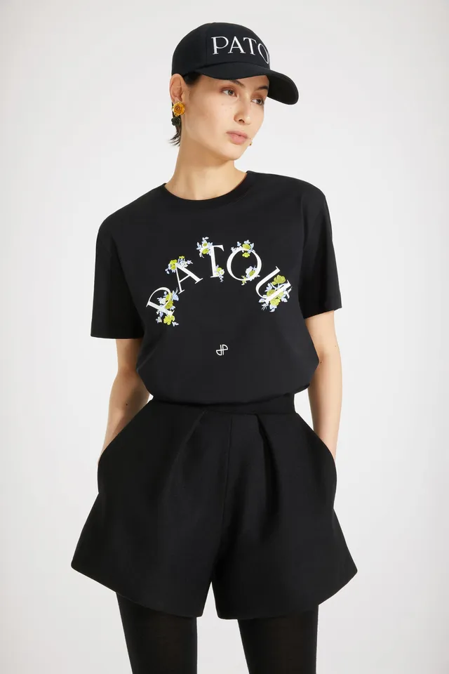 Patou H22TR0220003999B short laine cachemire noir