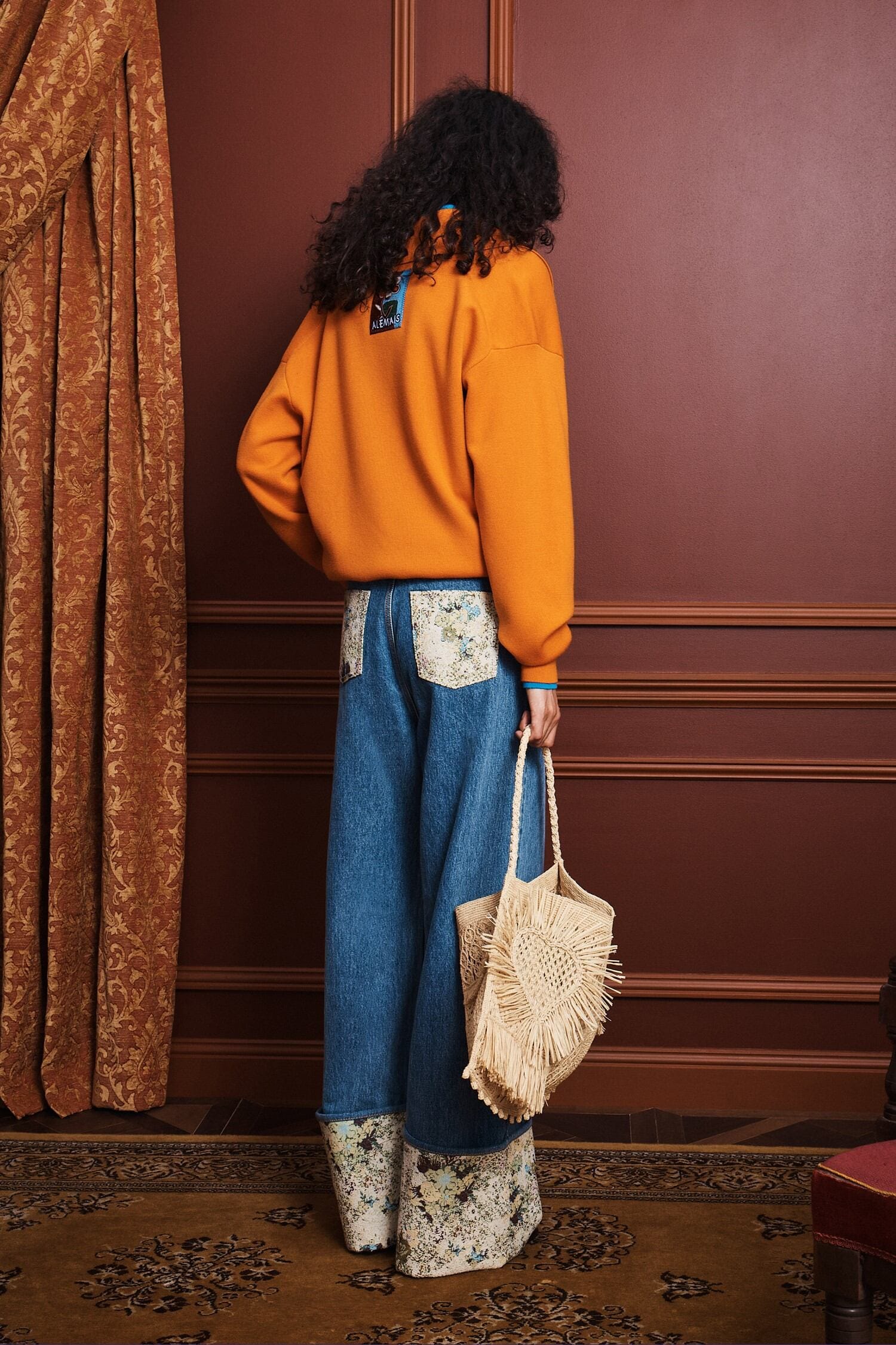 Alemäis Claudia Tangerine polo en maille 100% laine