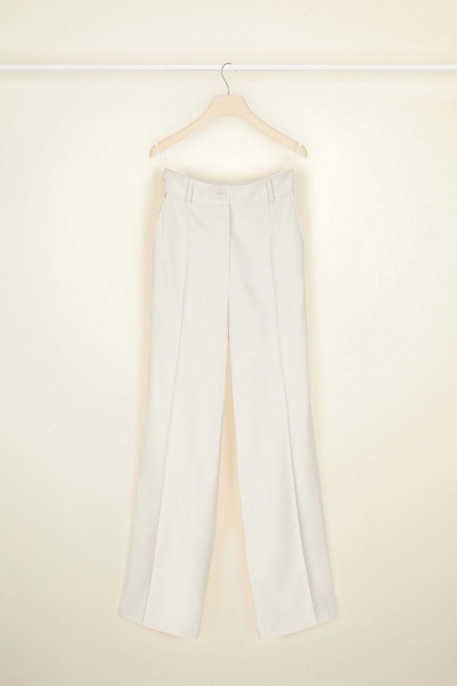 Patou A20TR0020005093C pantalon droit Champagne laine eco