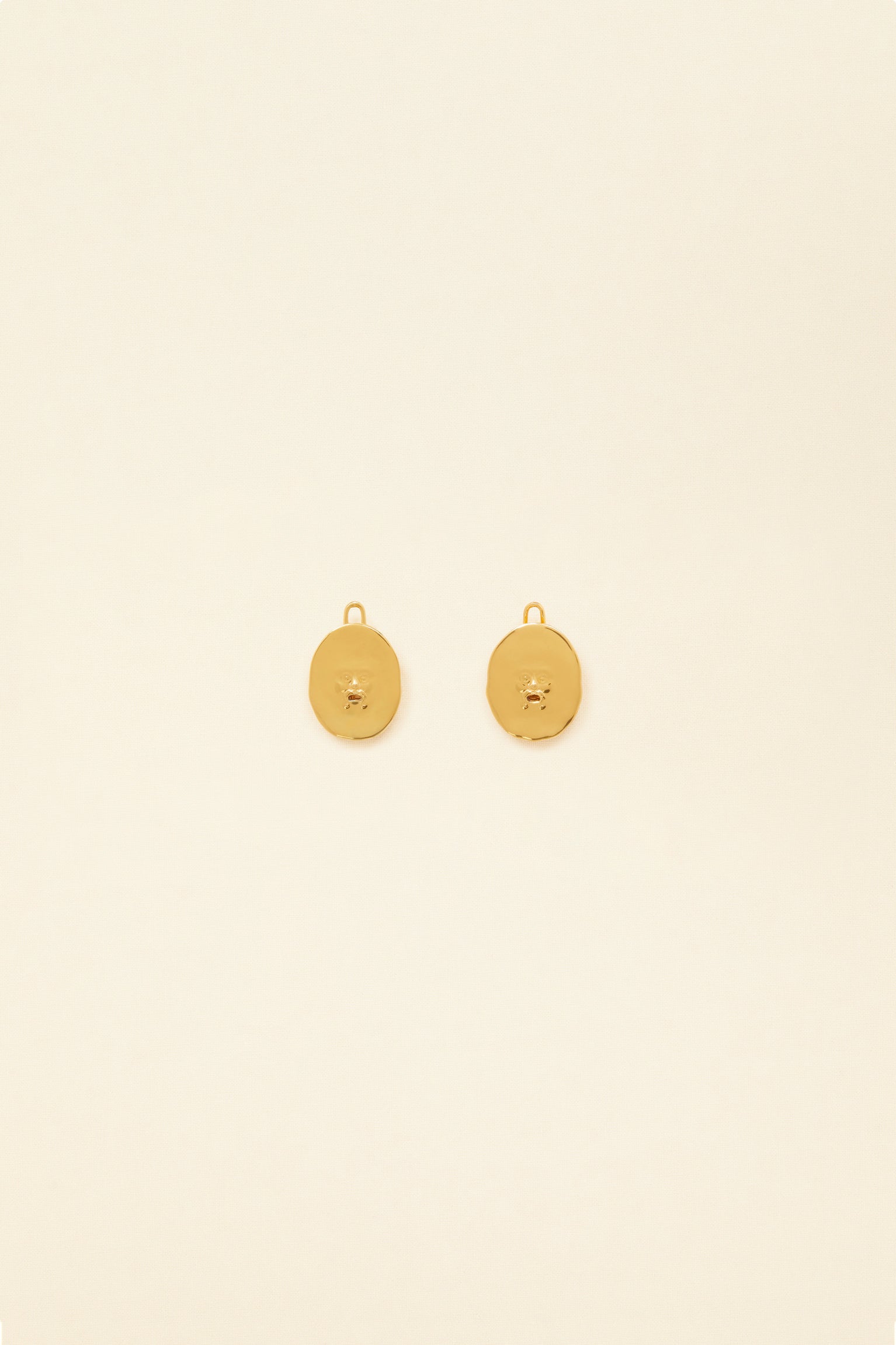 Patou Small Face A20JW0301001299G barrettes laiton doré