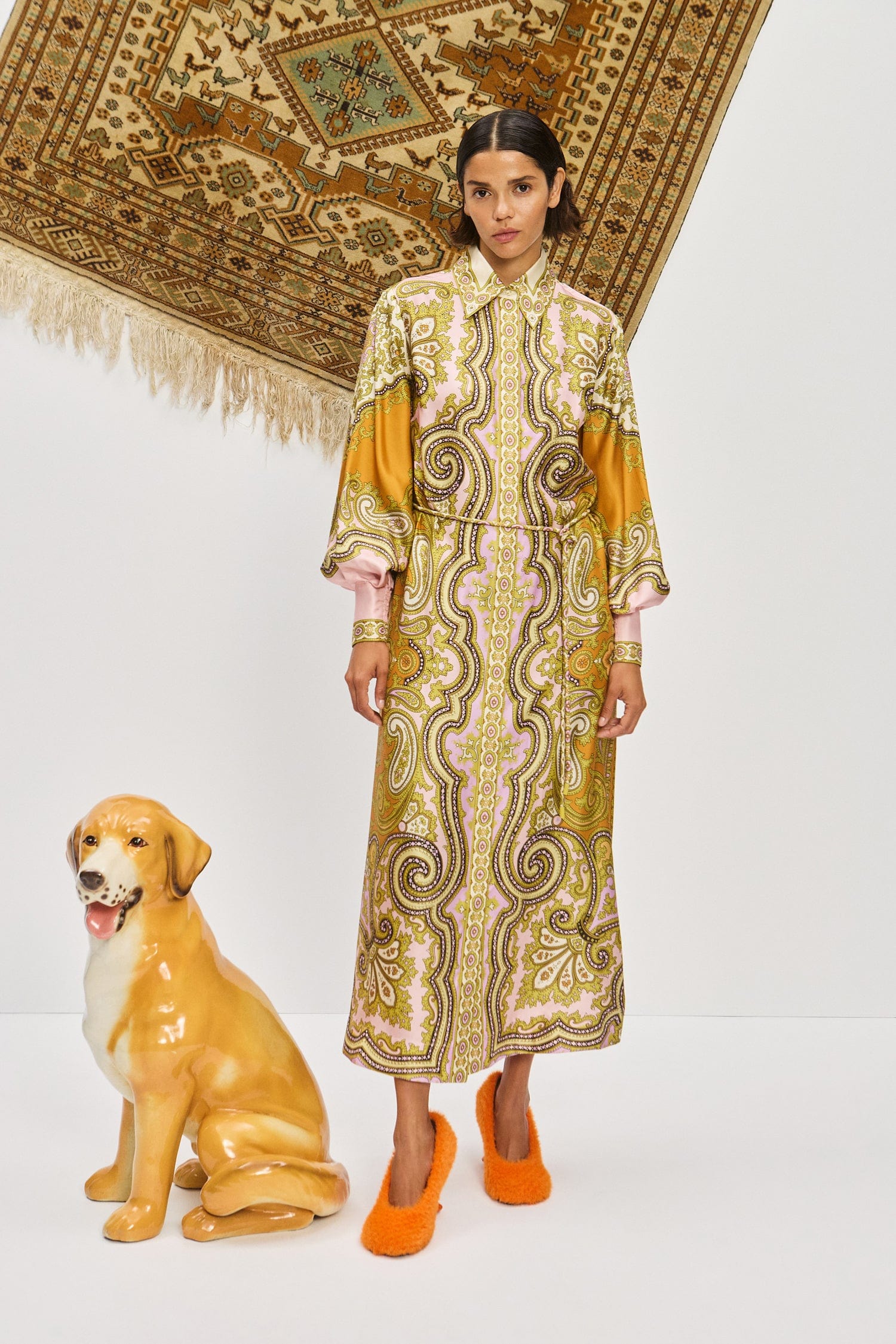 Alemäis Clemenza Silk Shirtdress robe chemise midi soie