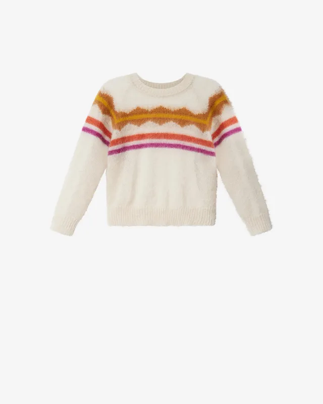 Isabel Marant Monette PU0930FA pull écru mohair rayures