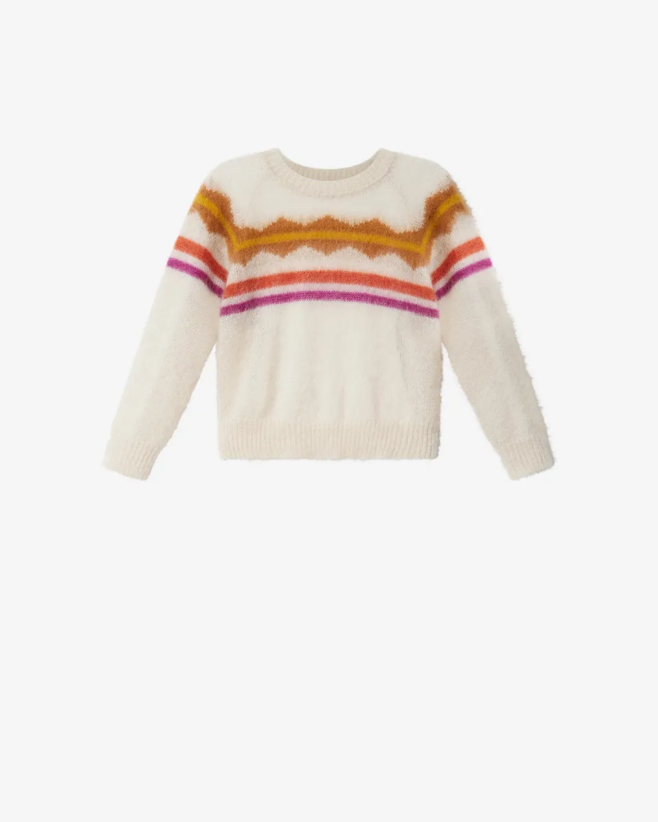 Isabel Marant Monette PU0930FA pull écru mohair rayures
