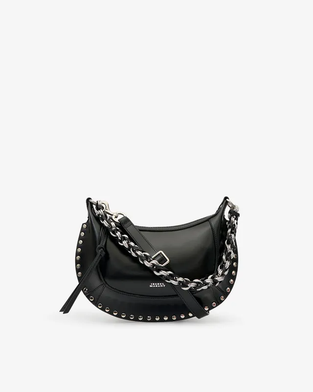 Isabel Marant Oskan Moon sac cuir noir argenté